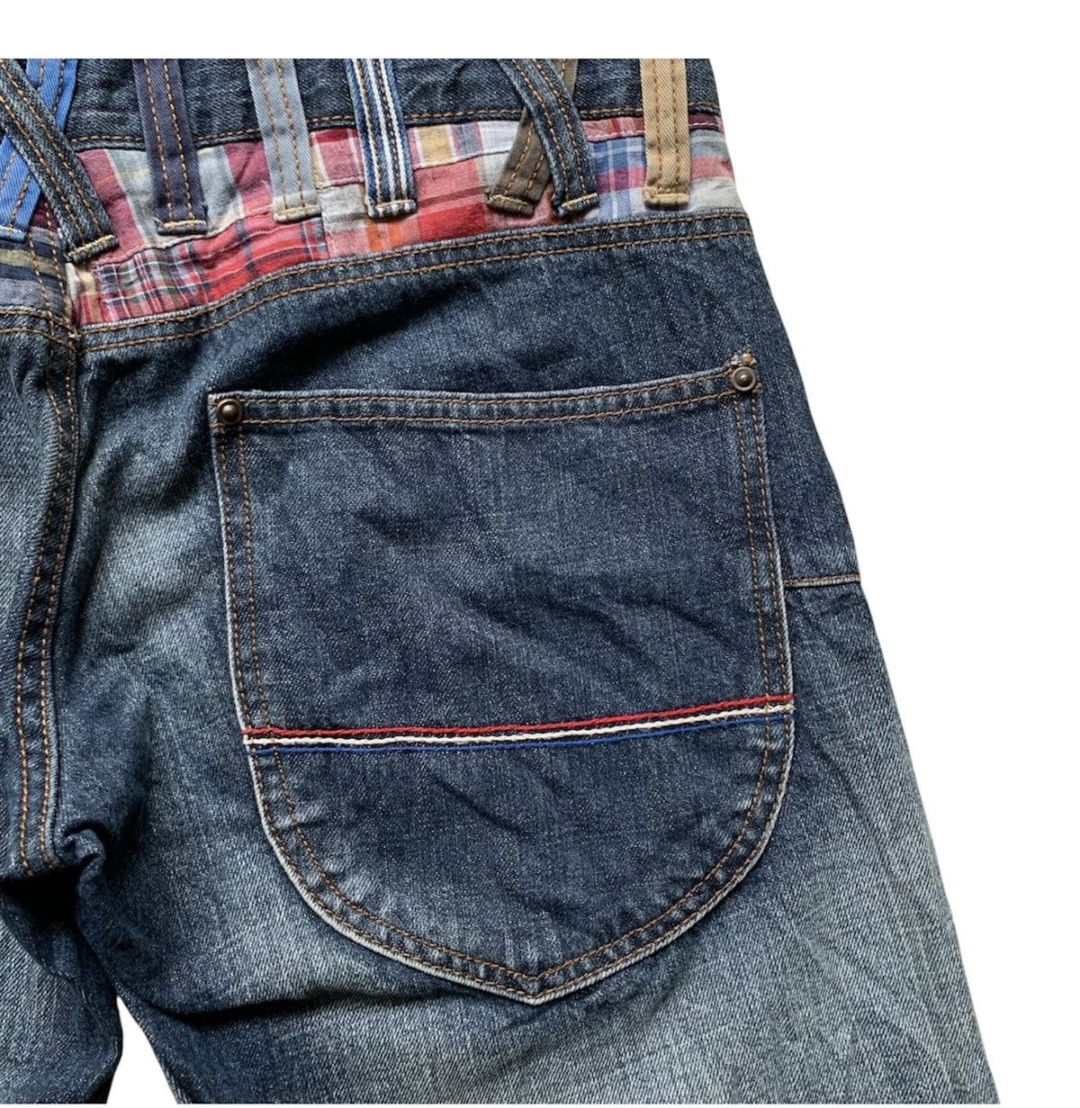 If Six Was Nine Memory special japan double waist with madras plaid trim Size US 33 - 8 Thumbnail