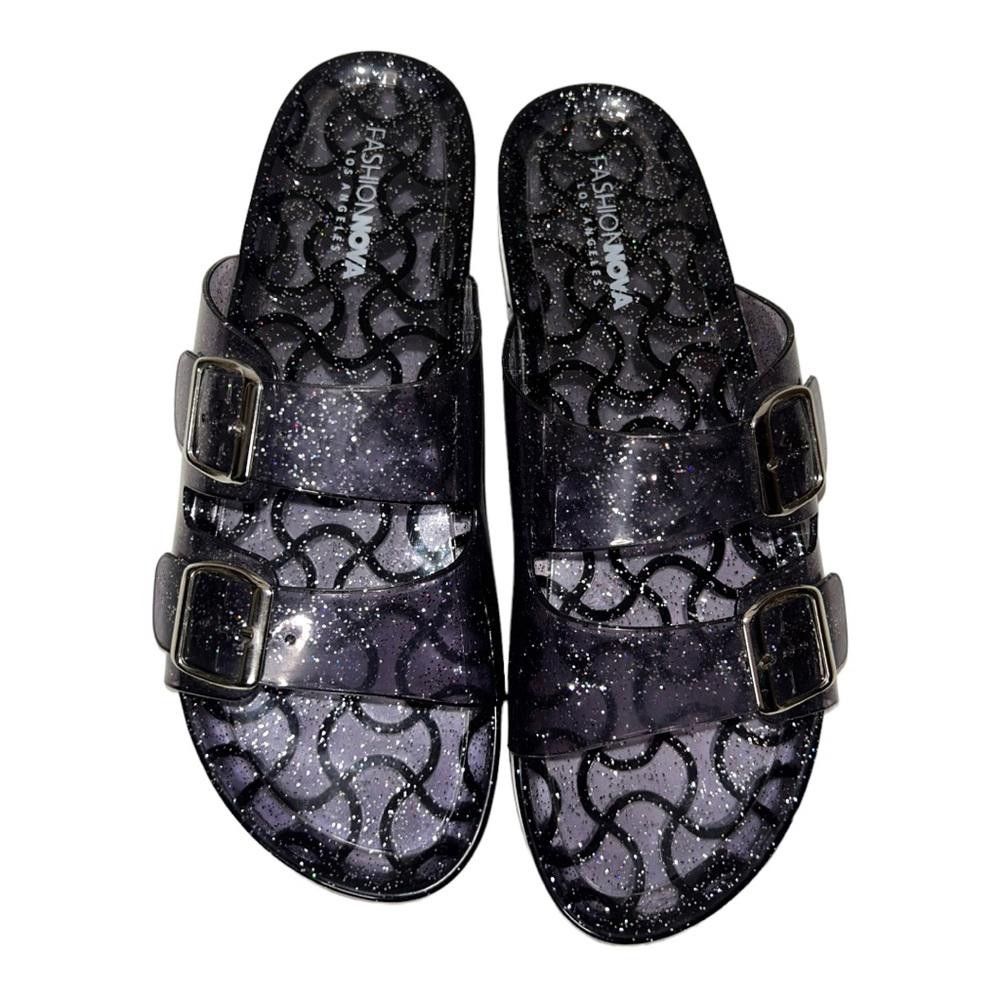 Fashion Nova Fashion Nova l Glitter Jelly Sandals Size 9.5 Size US 9 / IT 39 - 2 Thumbnail
