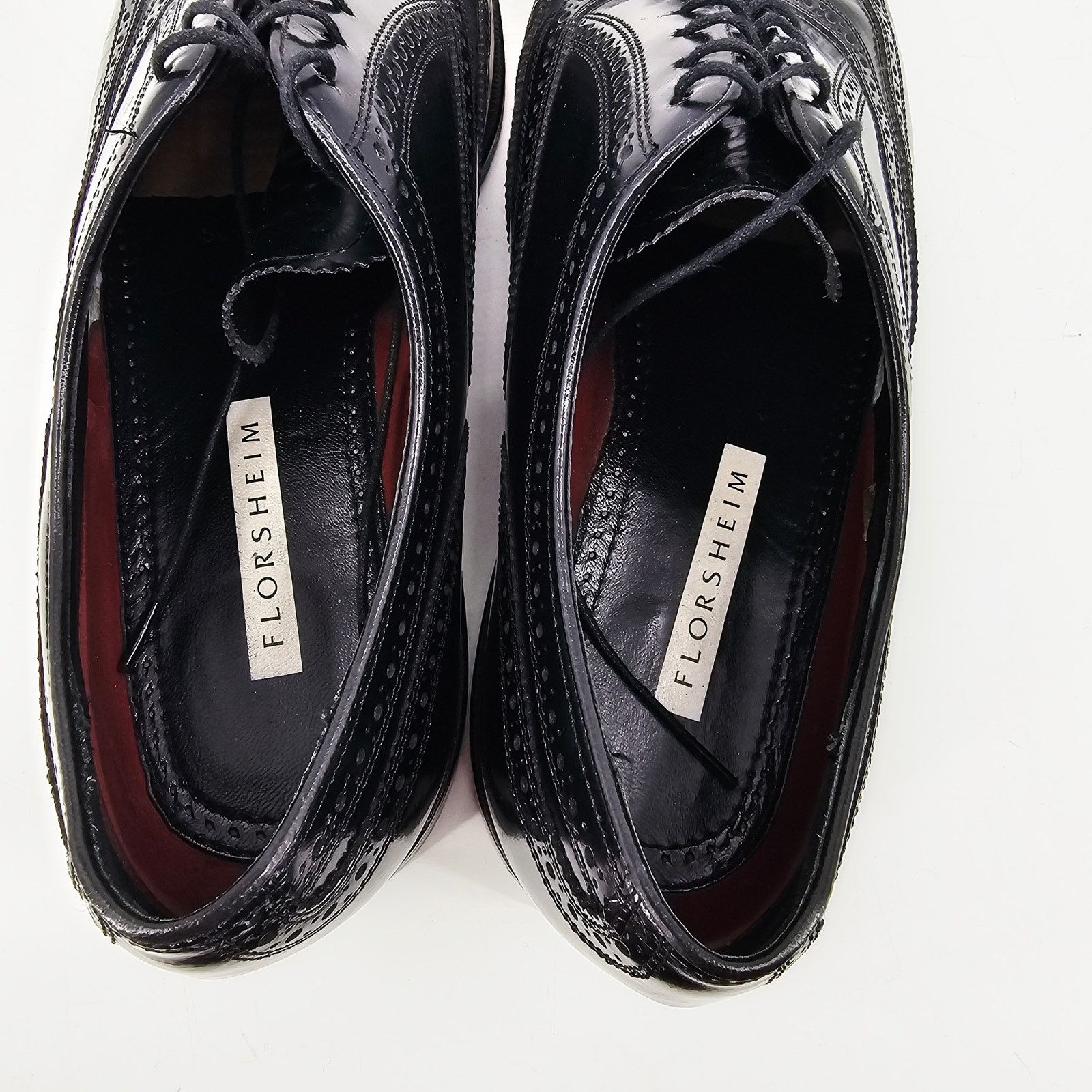 Florsheim Florsheim Black Lexington Oxford Wingtip Dress Shoe 12 Size US 12 / EU 45 - 6 Thumbnail
