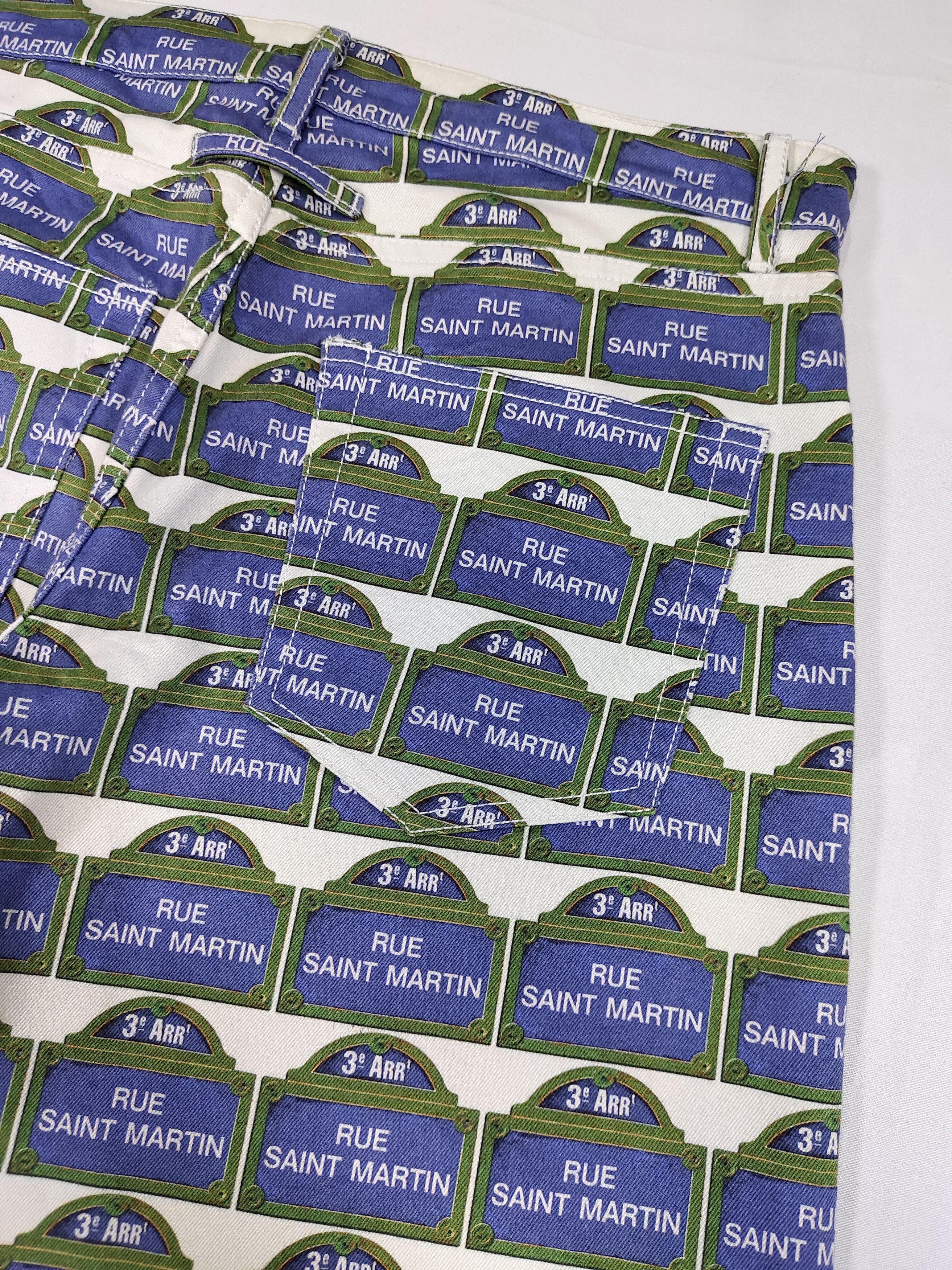 Jean Paul Gaultier JPG❤️‍🔥Paris Street Archive AOP Rue Saint Martin Print Jean Size US 31 - 7 Thumbnail