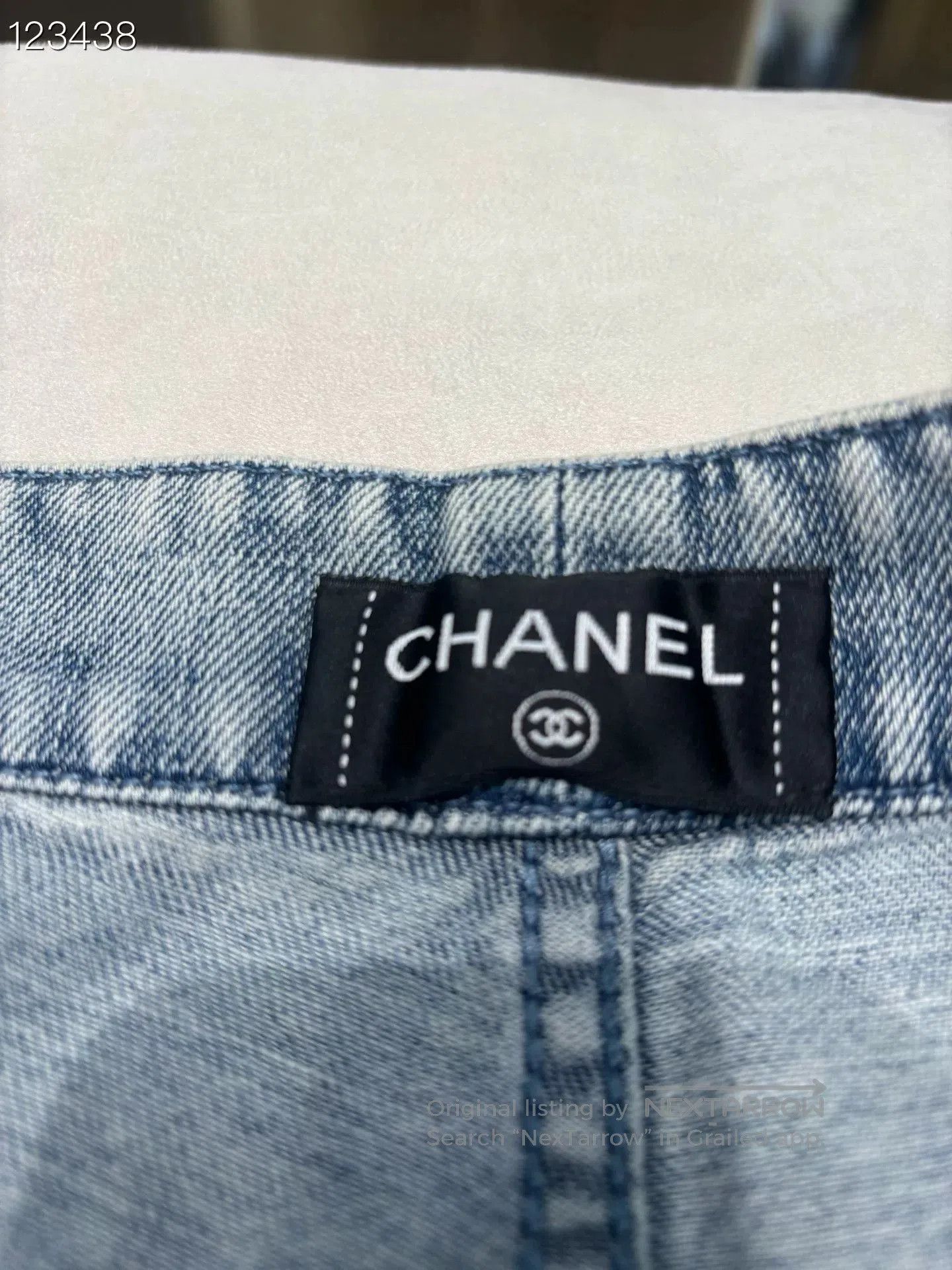 Chanel Chanel Ruffled Logo Summer Jeans. Size 37" - 3 Thumbnail
