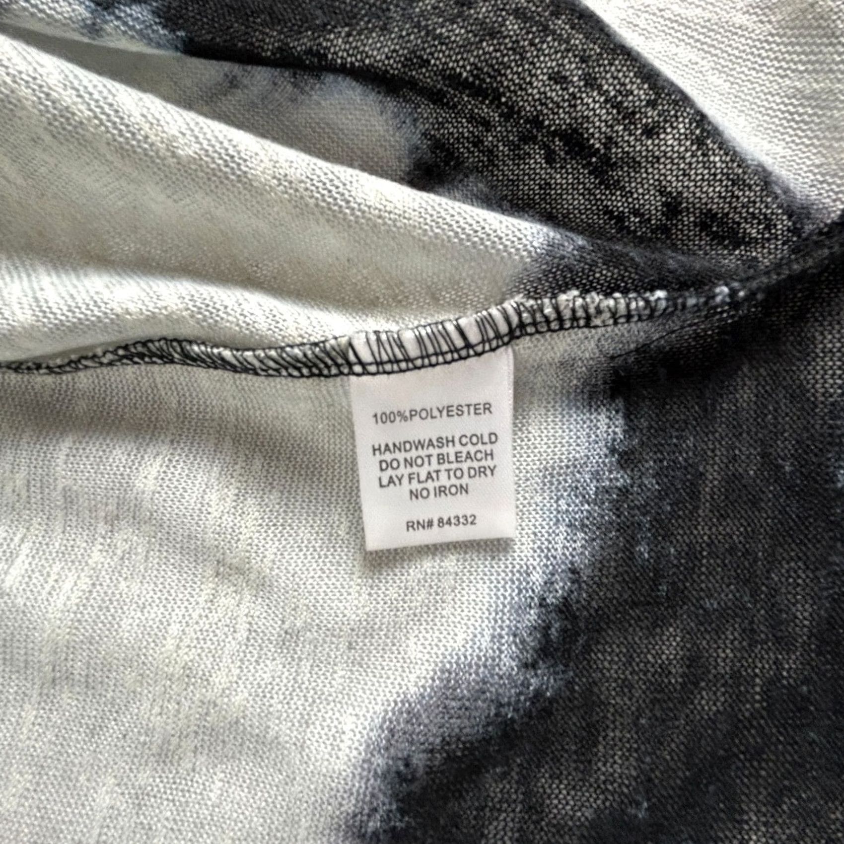 Vintage Sisters Cardigan Womens Black & Gray Tie-Dye Knit Open Front Duster Sweater XL Size XL / US 12-14 / IT 48-50 - 4 Thumbnail
