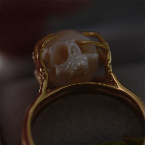 Jewelry Skull Retro Jewelry Rings Open Size Chrome Ring (Size 7-13) Size ONE SIZE - 3 Thumbnail