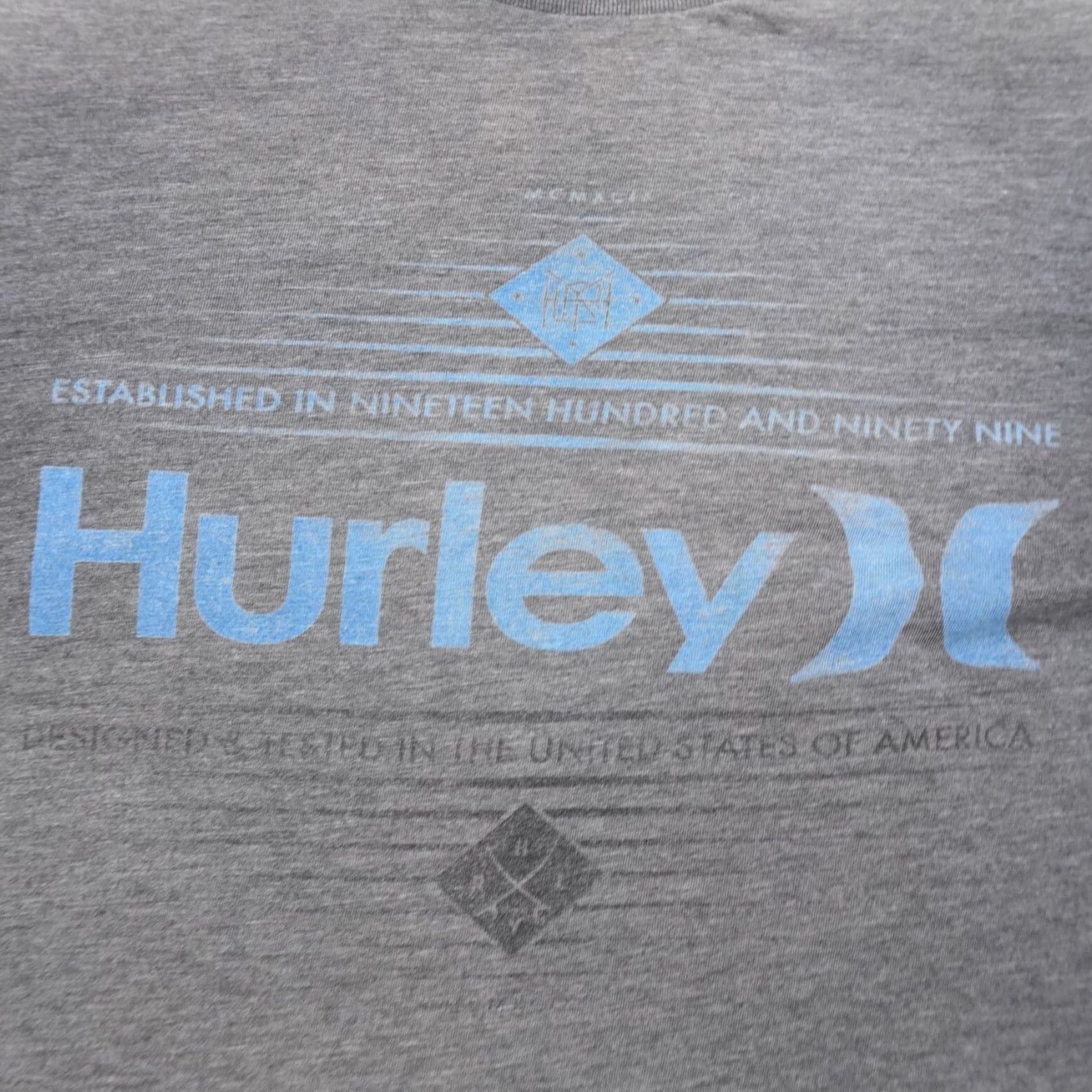 Hurley Hurley Shirt Mens S Gray Surf Skateboard Grunge Fade Short Sleeve Size US S / EU 44-46 / 1 - 4 Thumbnail