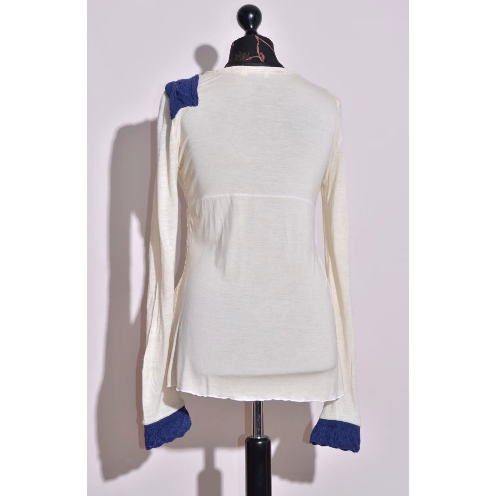 Vintage Elisa Cavaletti Jumper Women Ivory Long Sleeve Knit Wool/Cotton L Size L / US 10 / IT 46 - 6 Thumbnail