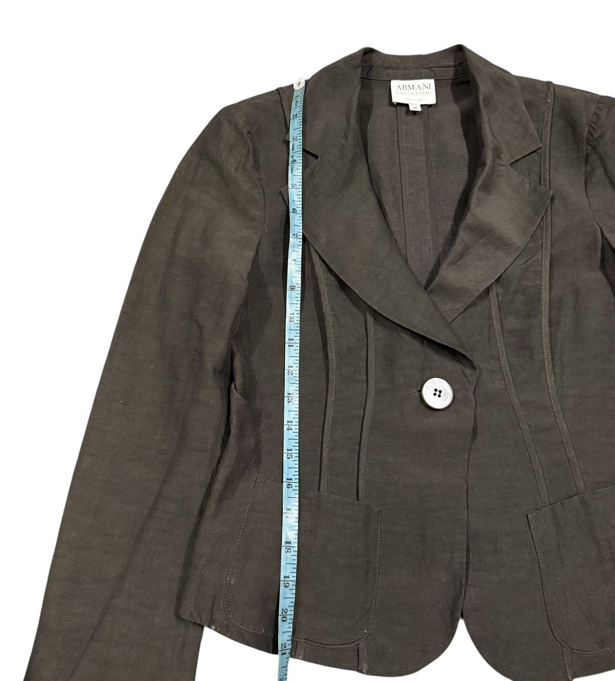 Armani Collezioni Vtg✅Luxury Armani Collezioni Silk Crop Jacket Made In Italy Size M / US 6-8 / IT 42-44 - 20 Thumbnail