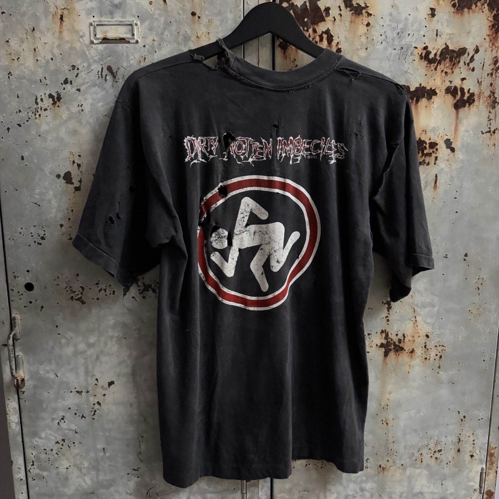 Vintage Vintage 80s Dirty Rotten Imbeciles DRI Black Thrash T Shirt Size US M / EU 48-50 / 2 - 7 Thumbnail