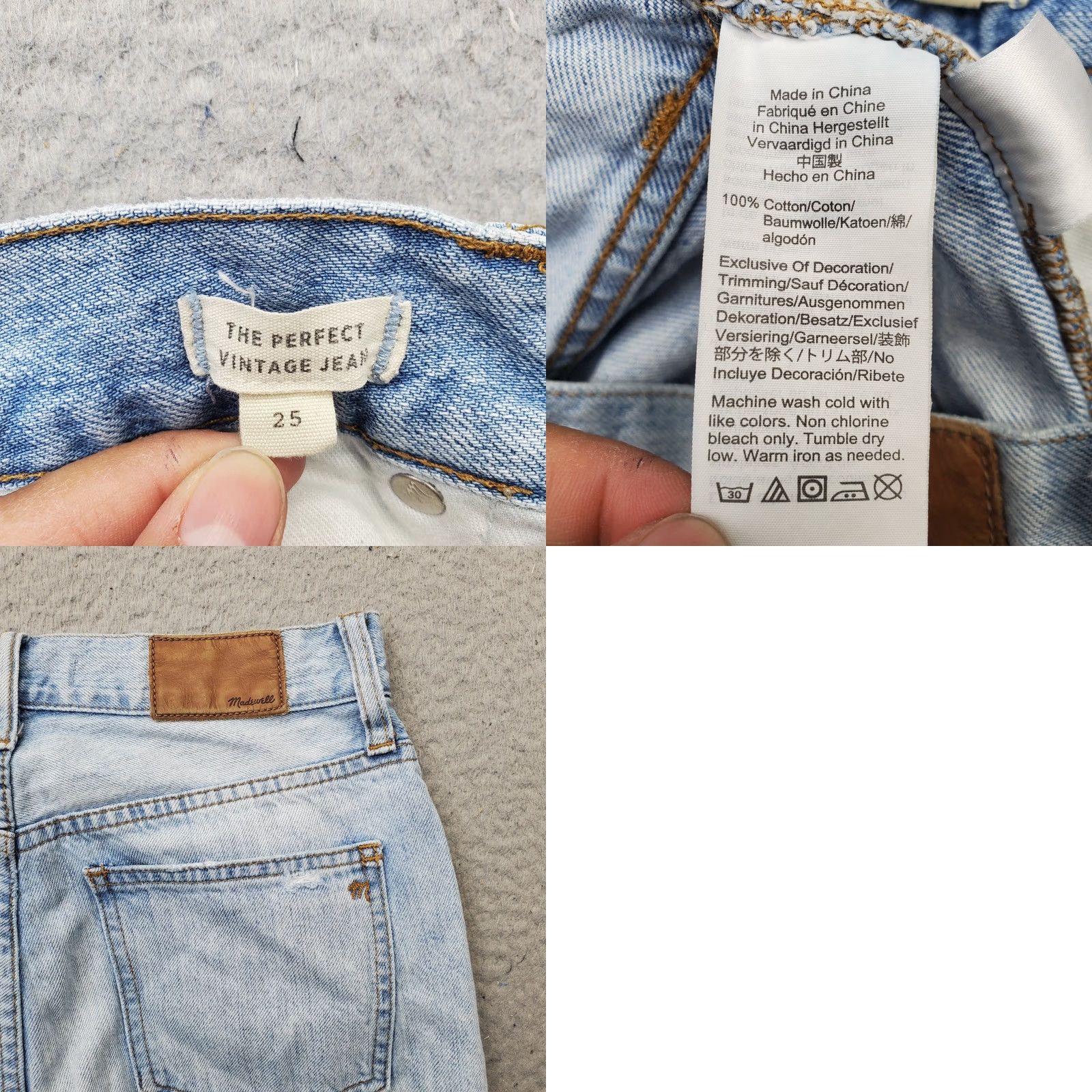 Madewell VINTAGE Madewell Straight Jeans Womens 25 Blue Denim 5-Pocket Denim Distressed Streetwear Jeans Womens 25 Size 42" / US 20 - 8 Thumbnail
