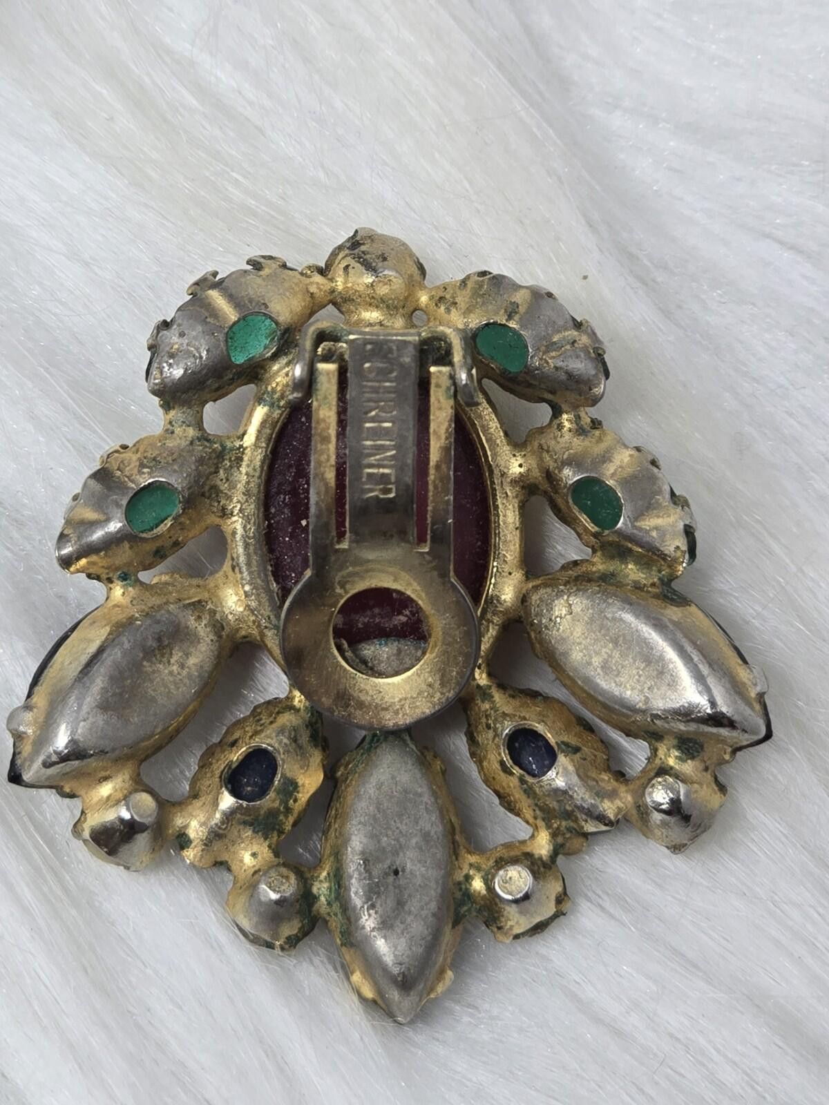Stephan Schneider Vintage SCHREINER Domed Cabochon Brooch & Earring Set Size ONE SIZE - 8 Thumbnail