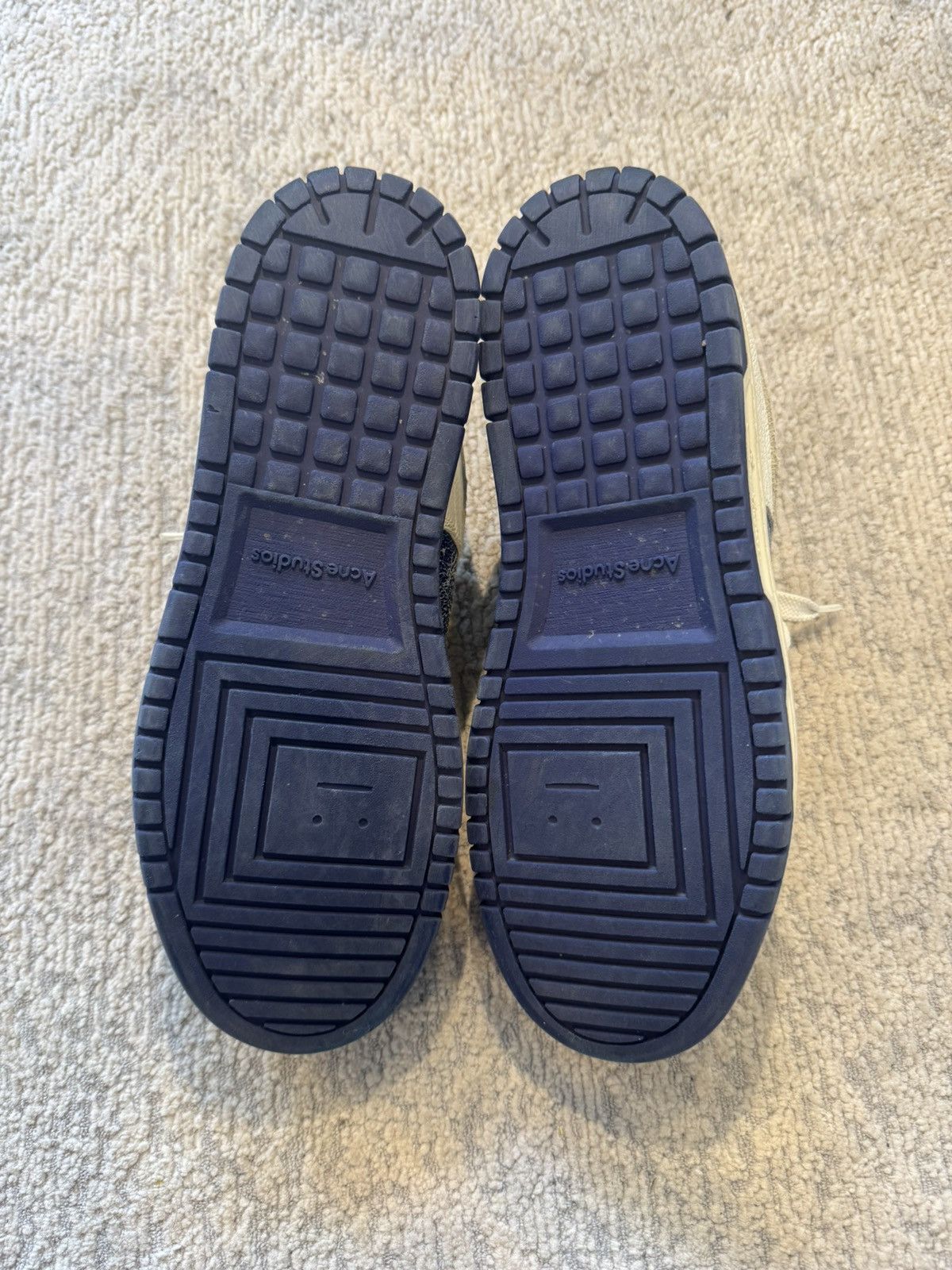 Acne Studios Acne Studios Low Top Pop Sneakers in White Blue Size US 11 / EU 44 - 3 Thumbnail