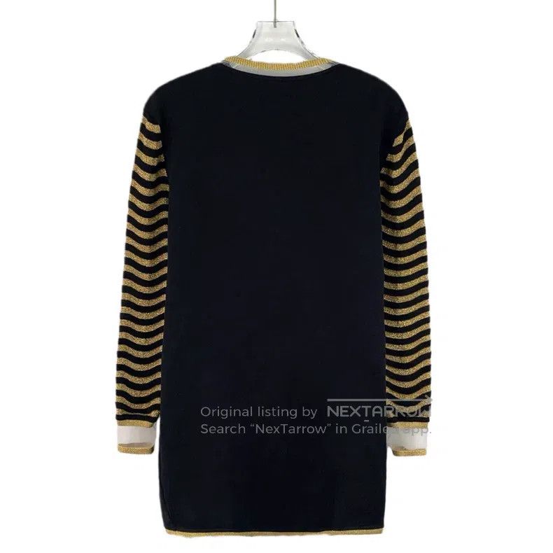 Fendi Fendi Color Blocked Striped Knit Dress with Diamond Accent Size XS / US 0-2 / IT 36-38 - 2 Thumbnail