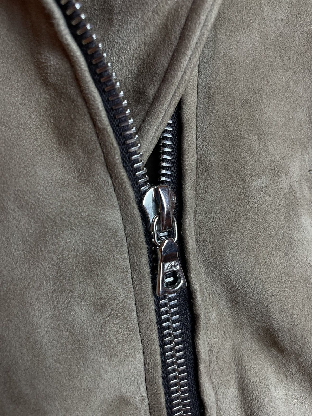 Designer Ventcouvert Biker Suede Leather Jacket Size 38 Beige Size S / US 4 / IT 40 - 5 Thumbnail