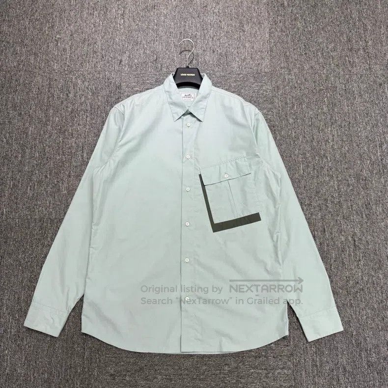 Hermes Hermes size 40 Pocket mint green shirt Size US XXS / EU 40 - 1 Thumbnail