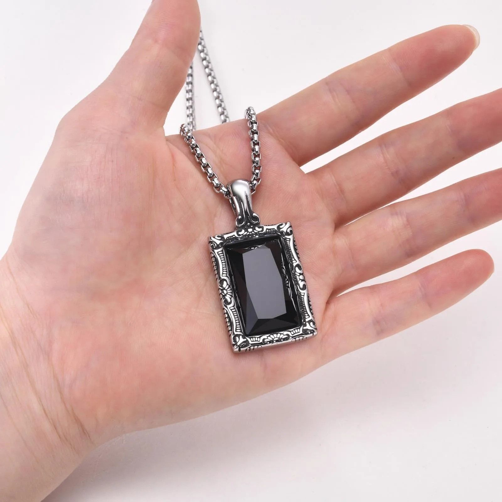 Vintage Square Pendant Necklace Size ONE SIZE - 5 Thumbnail