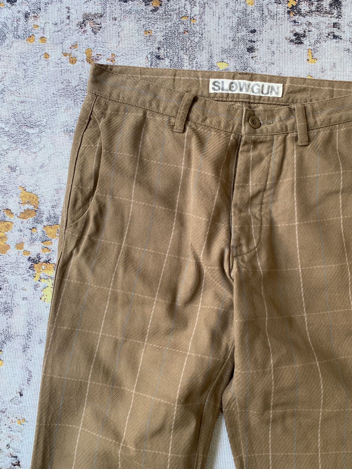 If Six Was Nine Slowgun Japan Plaid Design Pant Size US 31 - 7 Thumbnail