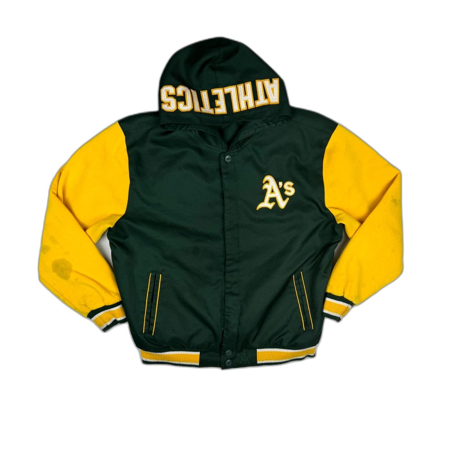 Vintage Oakland Athletics JH Design Reversible Varsity Jacket Green Size US L / EU 52-54 / 3 - 1 Thumbnail