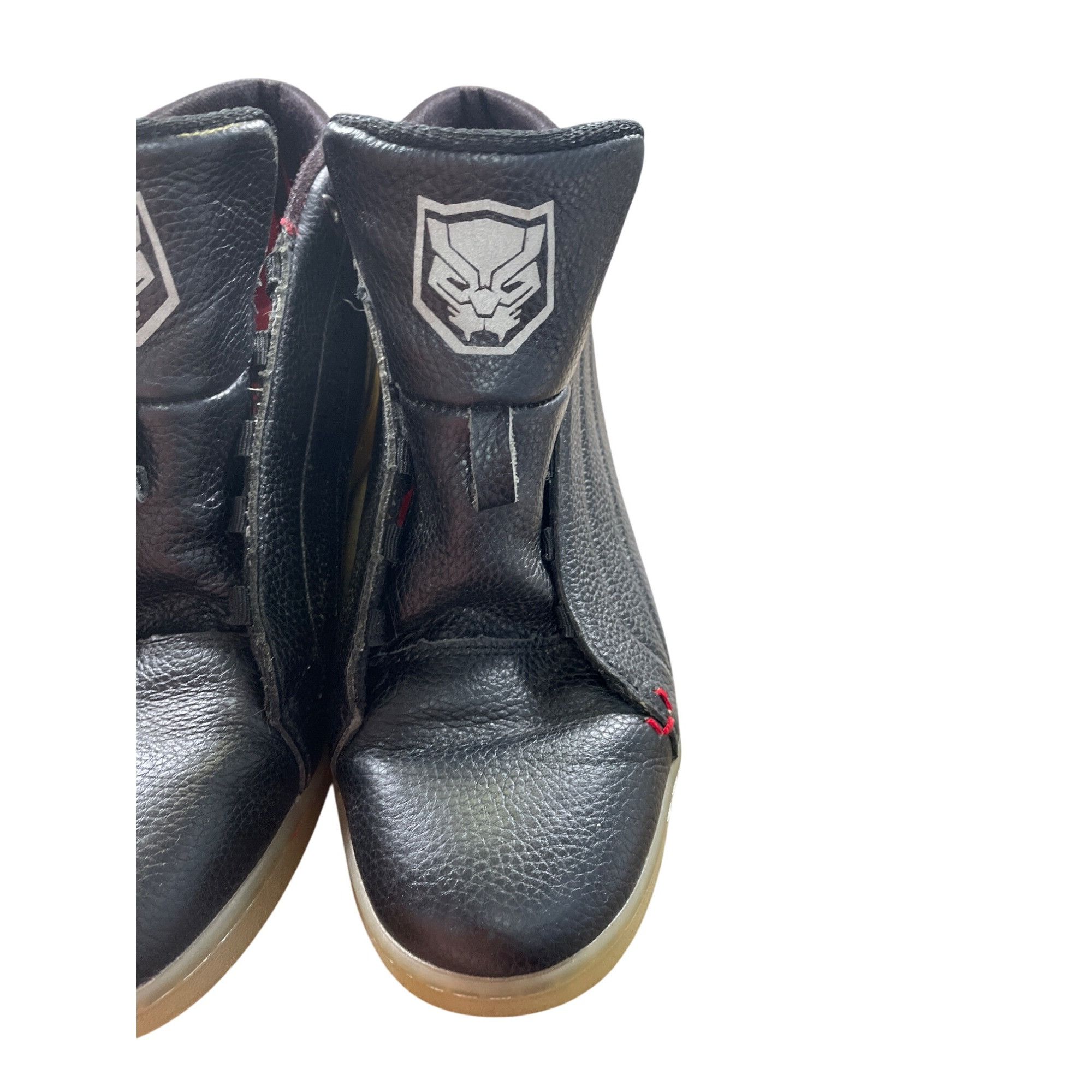 Marvel Comics Marvel Black Panther Mens Black Leather High-Top Sneakers Sz Size US 11 / EU 44 - 7 Thumbnail