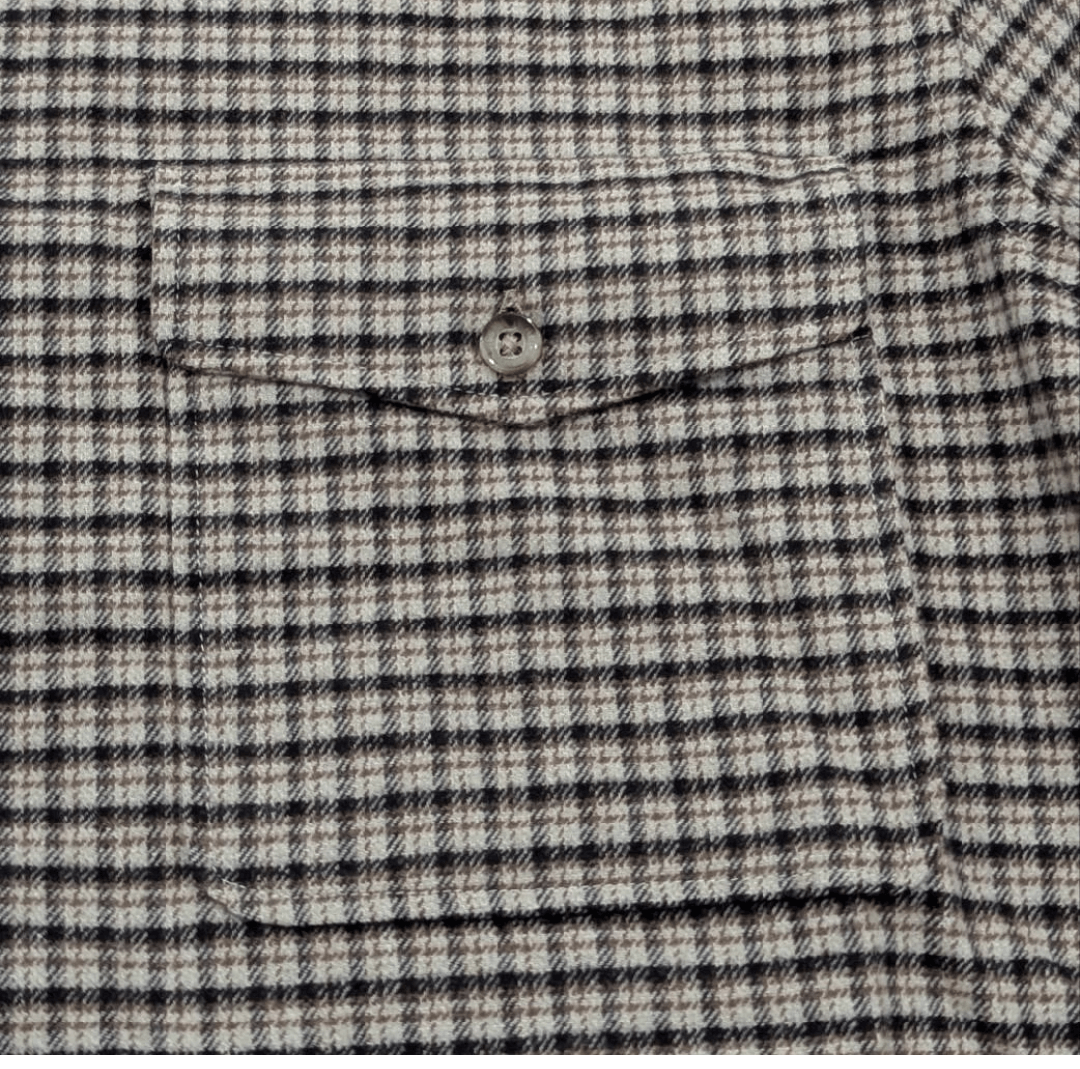 Reiss REISS Plaid Pocket LS Button Up Shirt Oatmeal Large Size US L / EU 52-54 / 3 - 3 Thumbnail