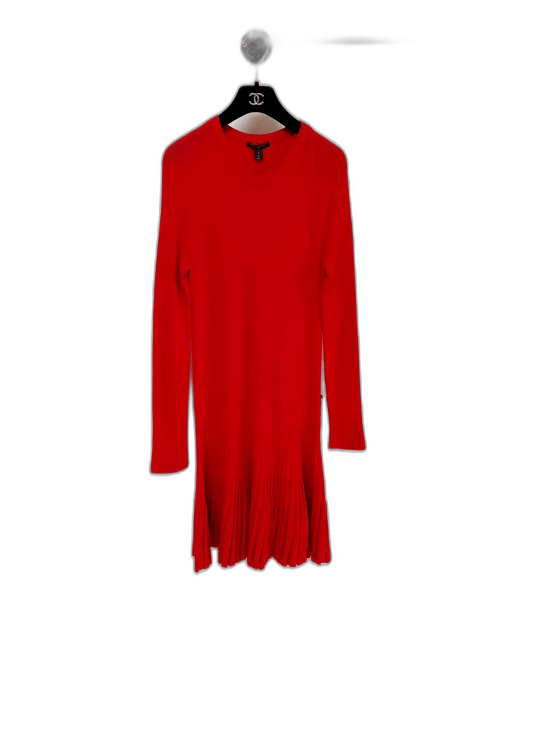 Louis Vuitton Red Wool Dress Size S -2505