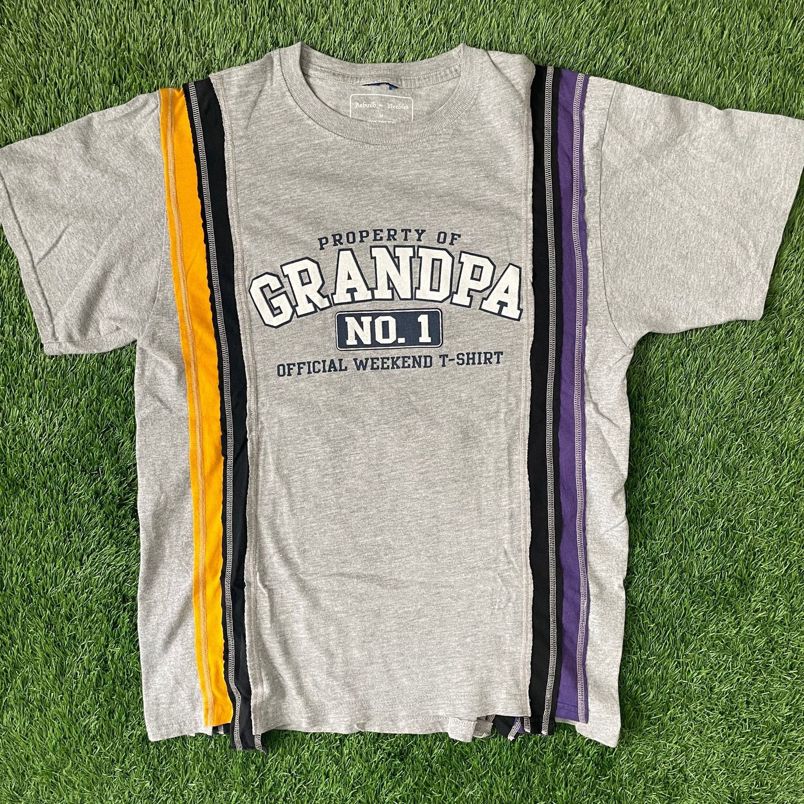 image of Needles Rebuild Grandpa Tee in Grey, Men's (Size Medium)