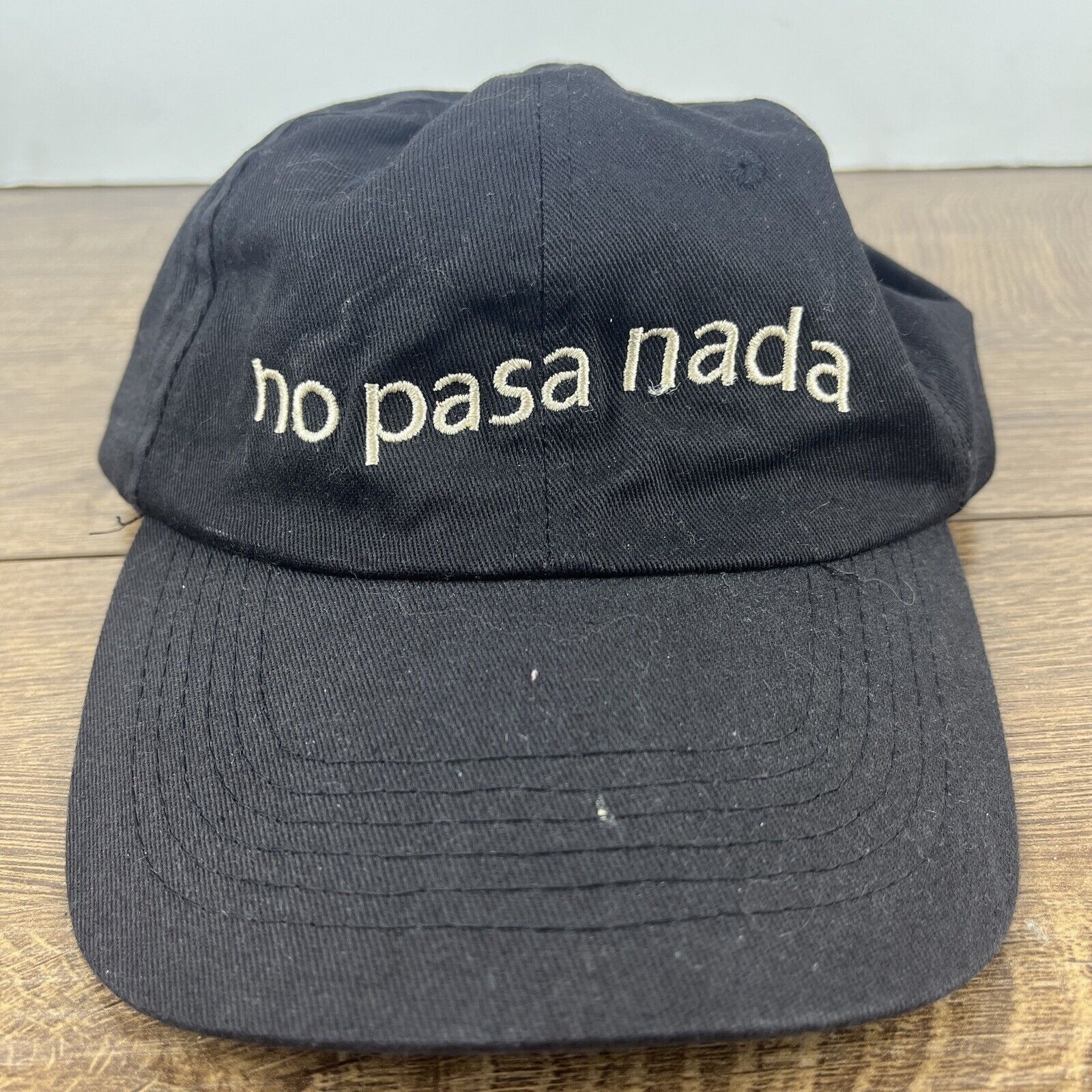 Other No Pasa Nada Hat Pasa Nada Black Hat Adjustable Adult Size B Size ONE SIZE - 2 Thumbnail