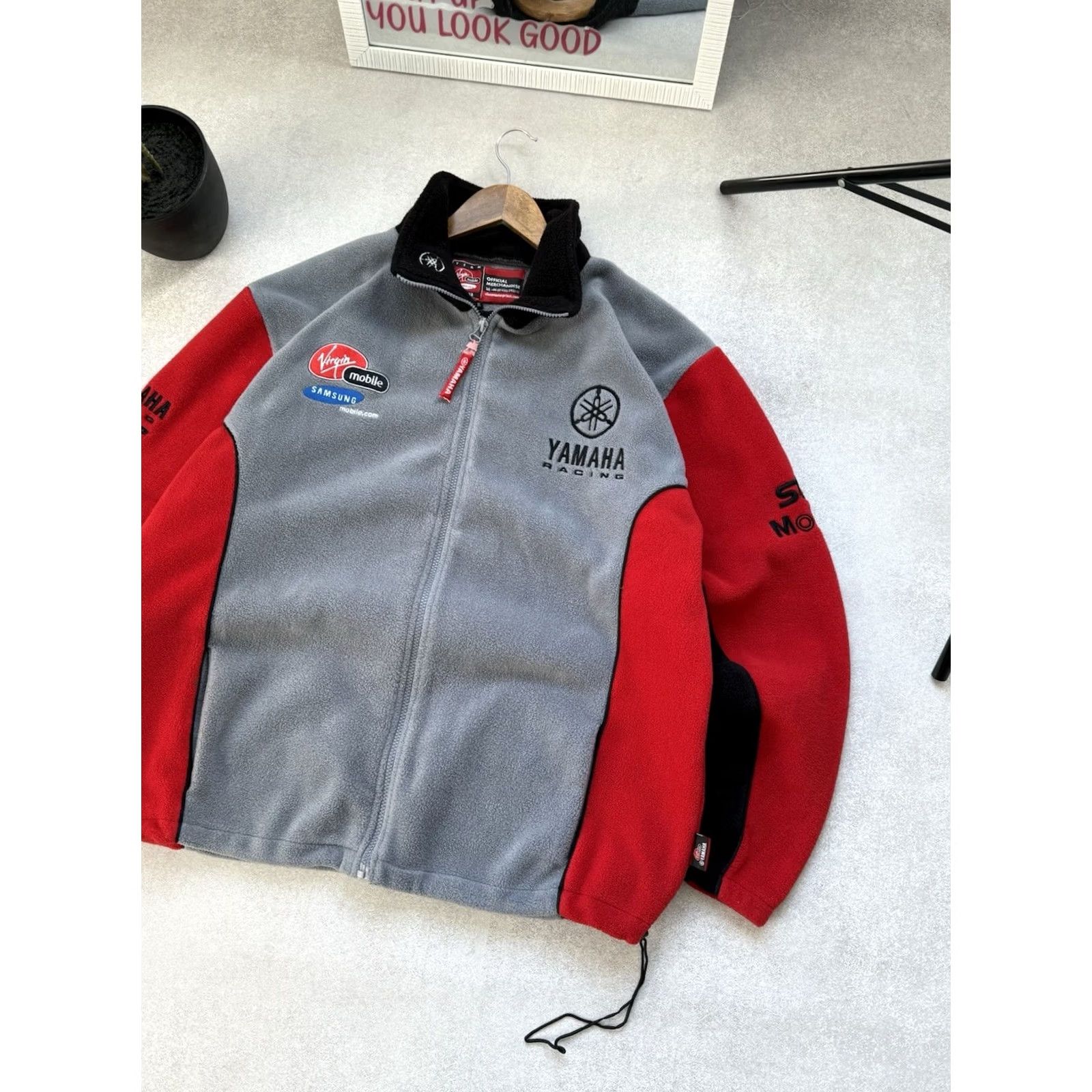 Yamaha YAMAHA VINTAGE RACING FLEECE FULL ZIP MEN’S JACKET XL Gray Motorized 90s Motored Yamaha Fleece Ful Zip Embroidered Logo Zipper MotoRIDING Racing Size US XL / EU 56 / 4 - 4 Thumbnail