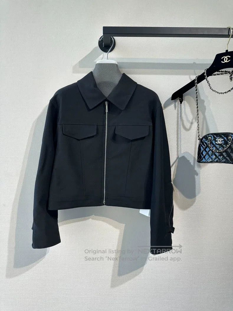 Hermes Hermes Wool Blend Stretch Denim Zip-Up Jacket Size XS / US 0-2 / IT 36-38 - 1 Thumbnail