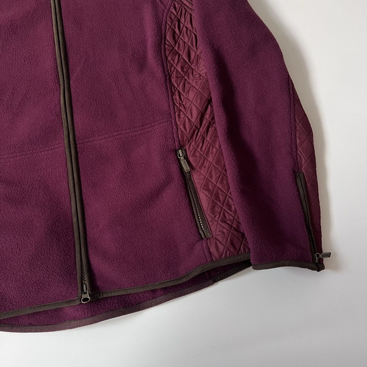 Barbour Barbour Triplebar Fleece Jacket Womens UK 14 US 10 Burgundy Size L / US 10 / IT 46 - 2 Thumbnail
