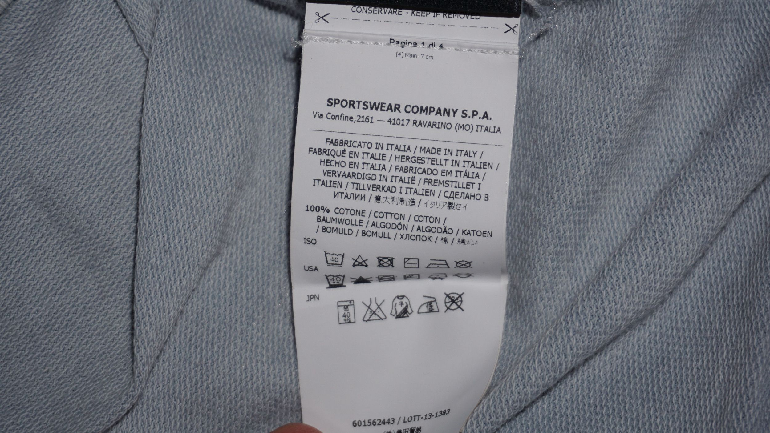 Stone Island Stone Island 2014 Washed Blue Badge Light Sweatshirt Hoodie Size US L / EU 52-54 / 3 - 12 Thumbnail
