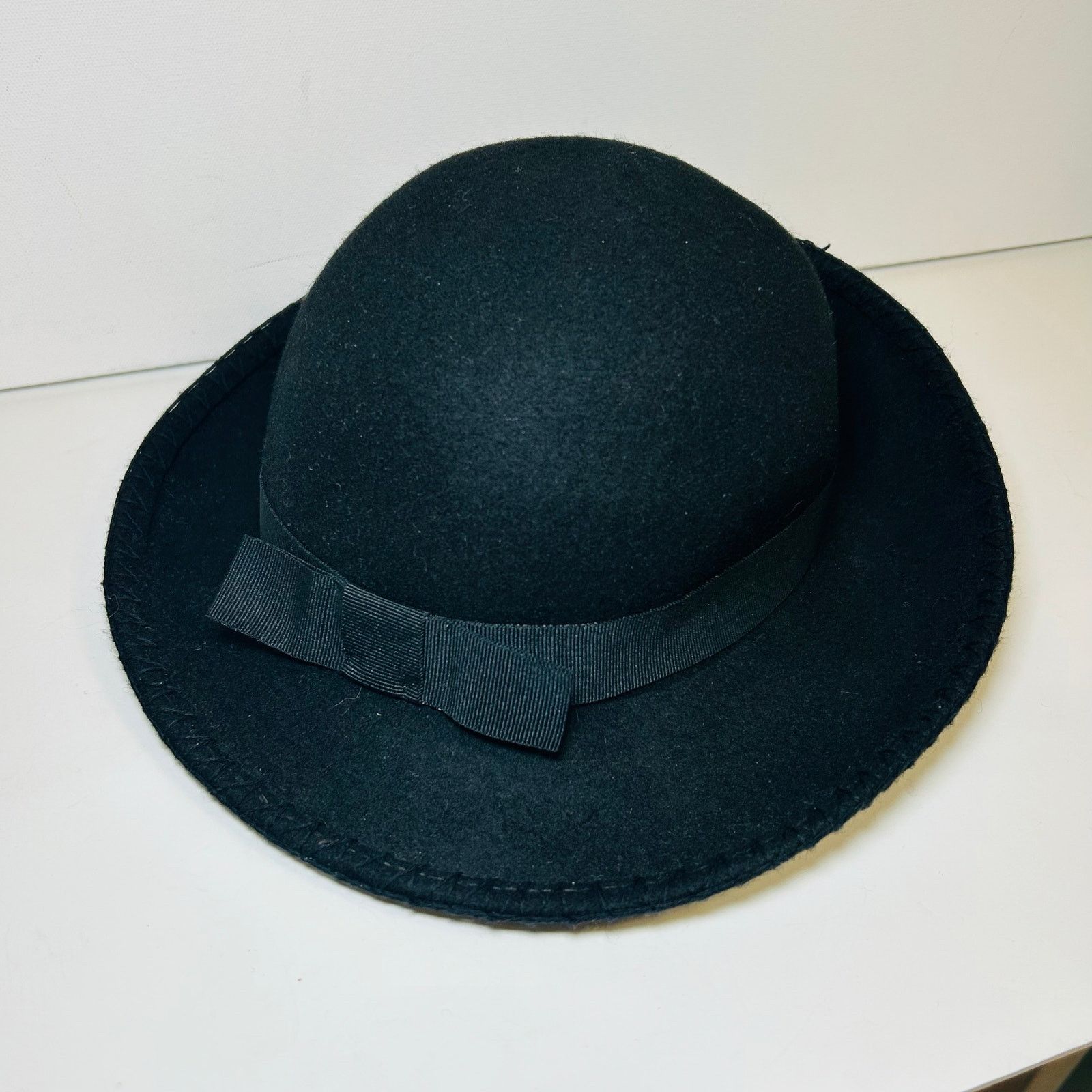 Vintage Vintage Classic Black Wool Hat Bowler Hat Made in Italy Hat Size ONE SIZE - 7 Thumbnail