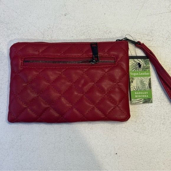Badgley Mischka Badgley Mischka Red Quilted Wristlet Size ONE SIZE - 4 Thumbnail