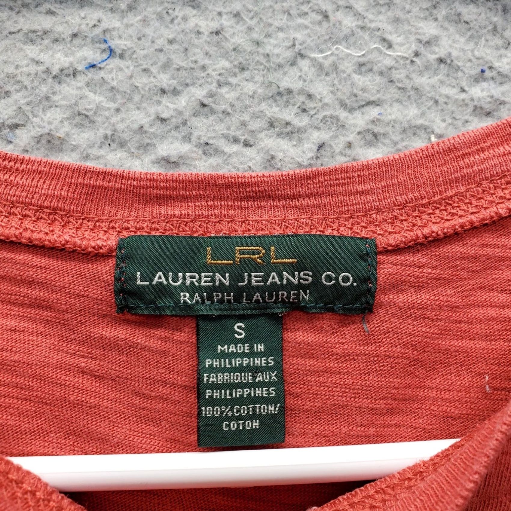 Ralph Lauren Lauren Ralph Lauren Henley Top Women S Orange Graphic Long Sleeve Pullover Shirt Size S / US 4 / IT 40 - 5 Thumbnail