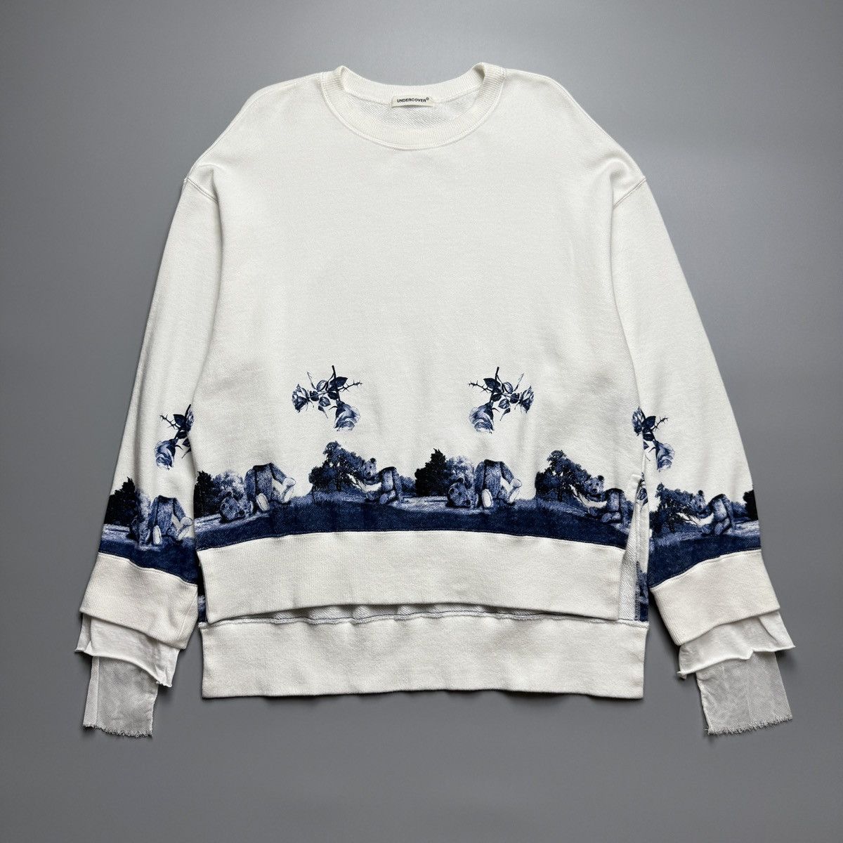Undercover Undercover - AW/24 Graphic Print Layered Sweatshirt Size XS / US 0-2 / IT 36-38 - 1 Thumbnail
