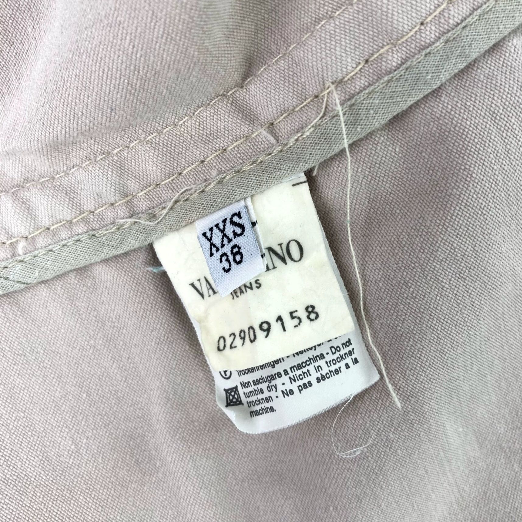 Valentino VINTAGE Valentino Blazer Women 2XS Beige Cotton Stretch 2-Button Jacket Suit Style Mens? Size 24" / US 00 / IT 34 - 4 Thumbnail