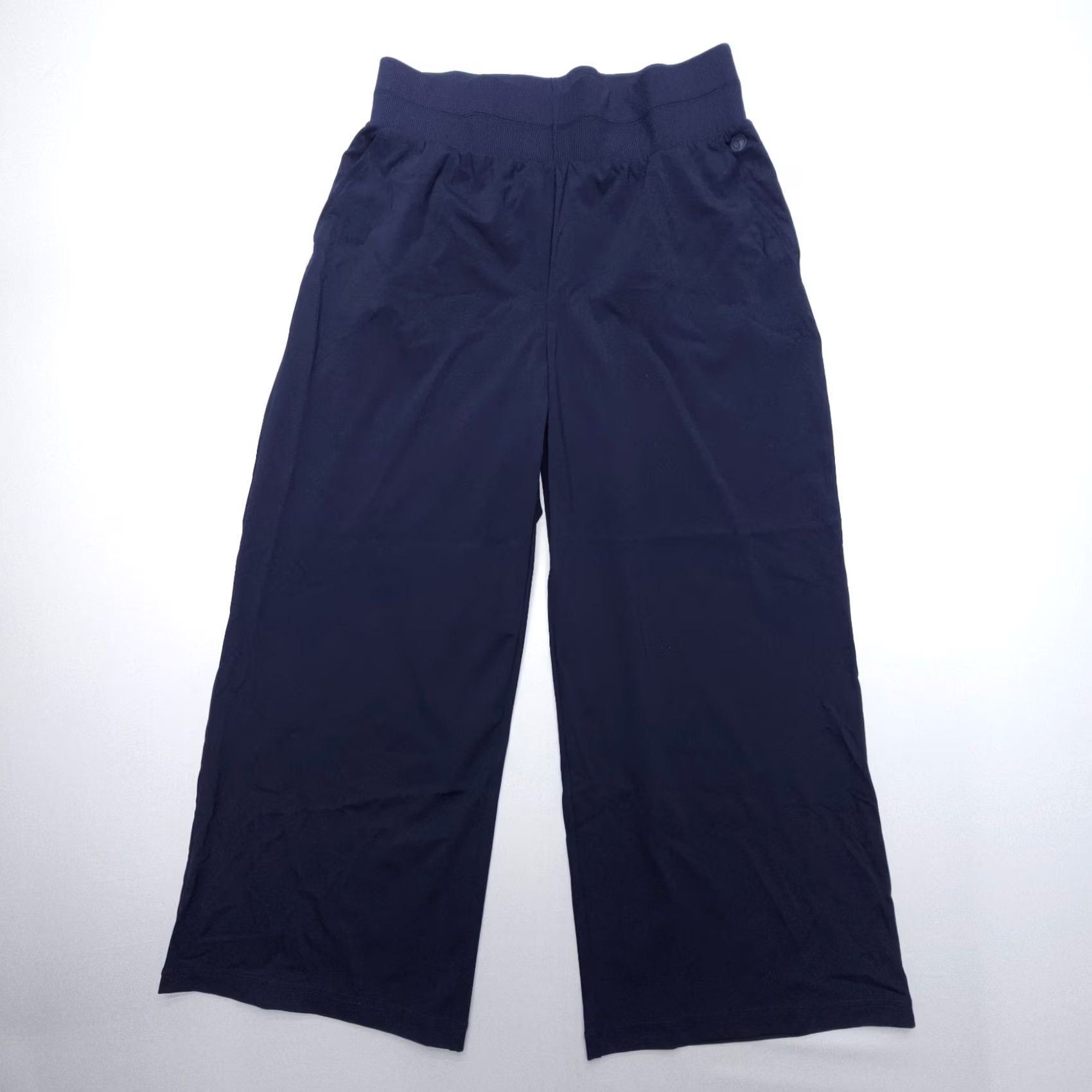 Talbots T by Talbots Pull On Wide Leg Pants Womens Large Petite LP Blue Stretch Fabric Size 36" / US 14 / IT 50 - 2 Thumbnail