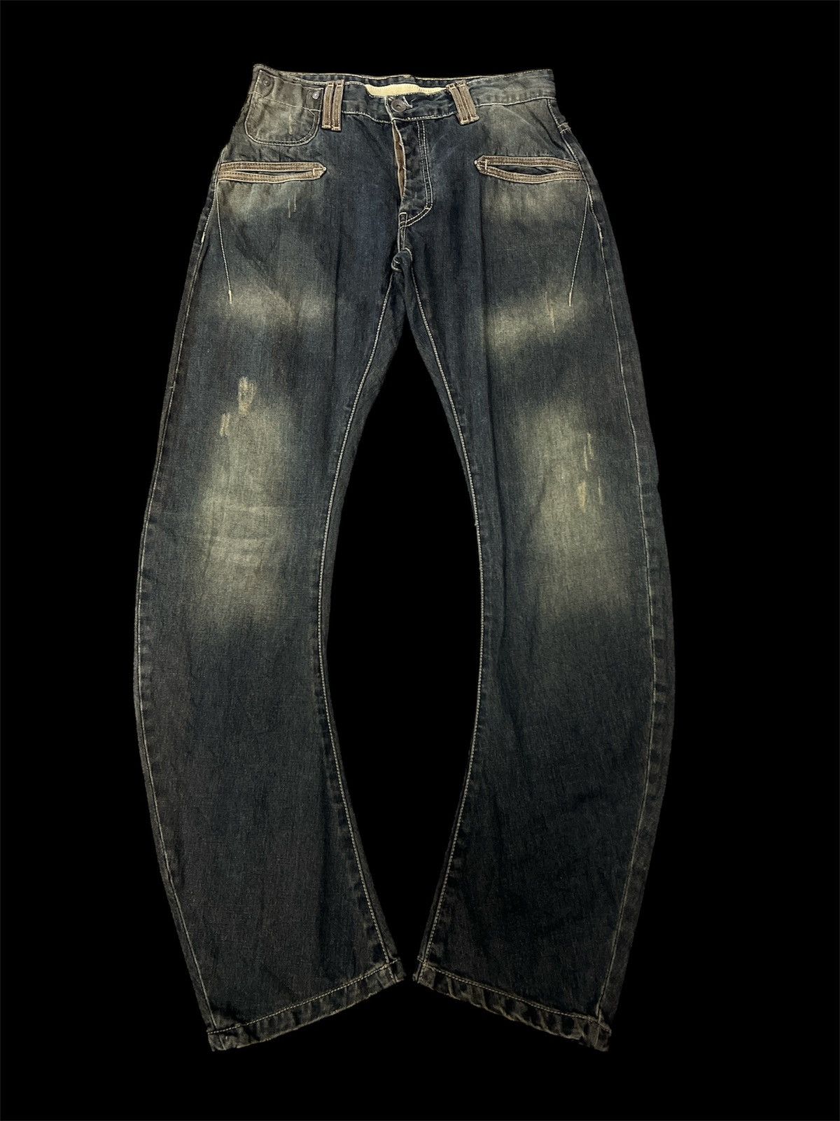 Japanese Brand DEVRED CURVE RUSTY DENIM DISTRESSED DENIM PANT Size US 30 / EU 46 - 2 Thumbnail