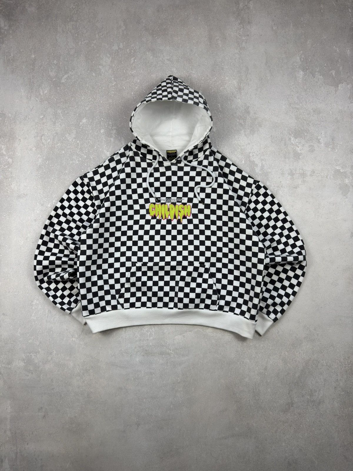 CHILDS Childish TGF Hoodie Checkered Box Logo Y2K Skategang Size US L / EU 52-54 / 3 - 9 Thumbnail