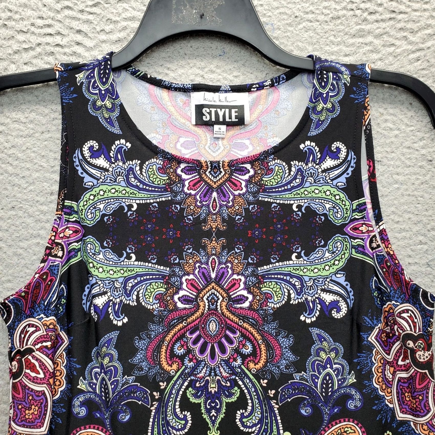 Nicole Miller Nicole Miller Tank Dress Women S Multicolor Paisley Sleeveless Round Neck Casual Party/Cocktail Dress - Size S Womens Size S / US 4 / IT 40 - 8 Thumbnail