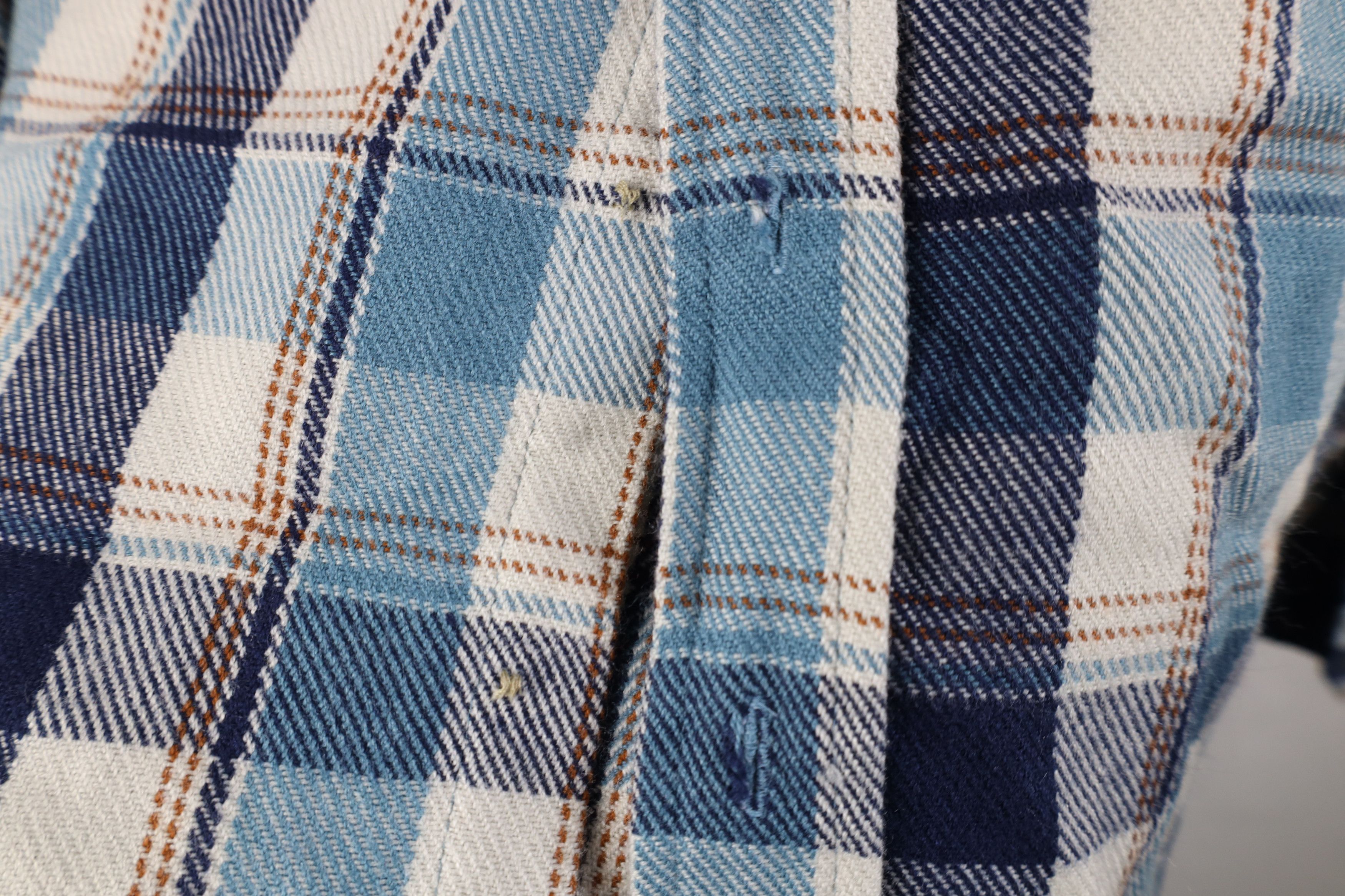 Vintage Vintage 70s Streetwear Flannel Knit Collared Button Shirt Size US XL / EU 56 / 4 - 4 Thumbnail