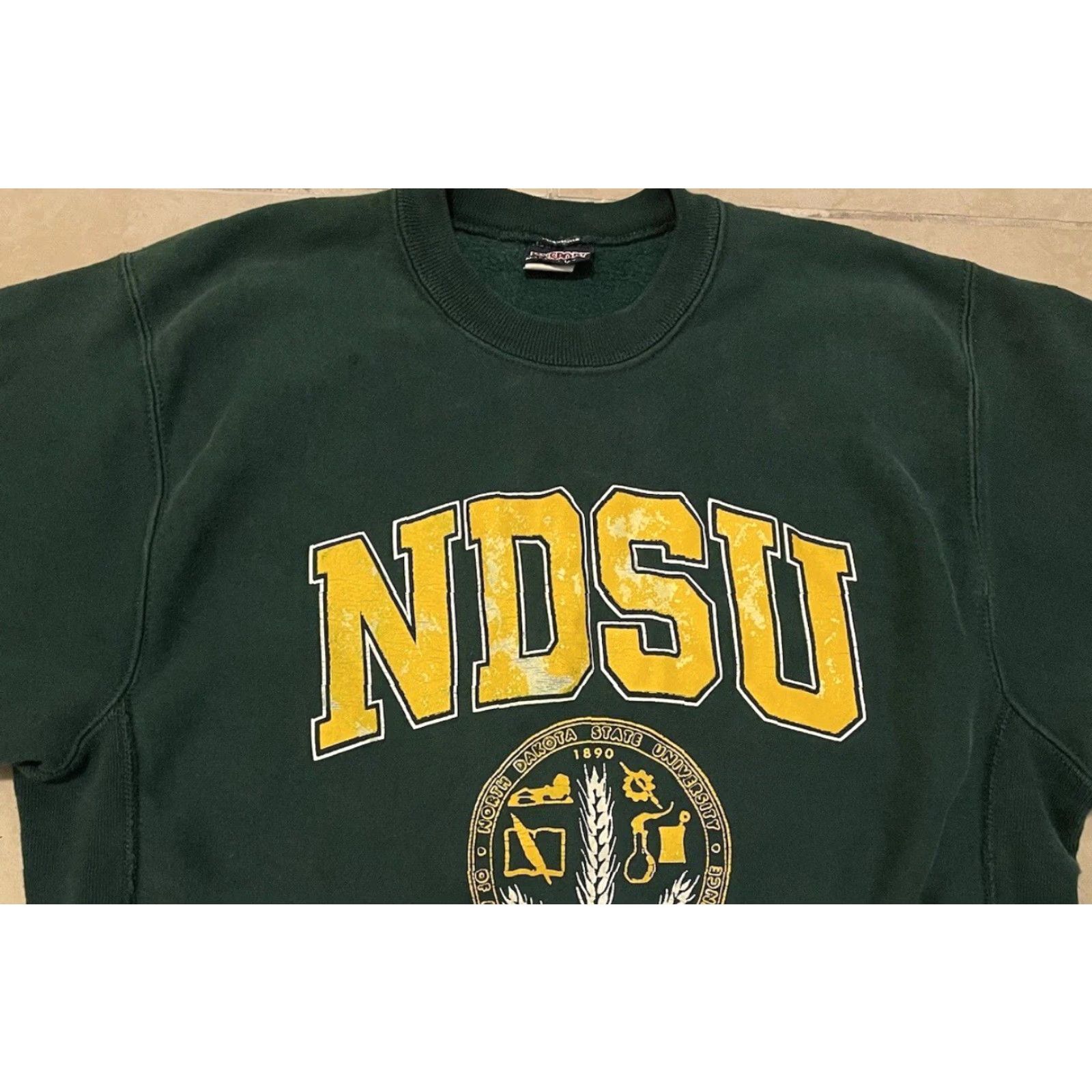 Vintage VINTAGE 90s SDSU Faded Reverse Weave Sweatshirt L USA College Hoodie Men Green Size L Size US L / EU 52-54 / 3 - 4 Thumbnail