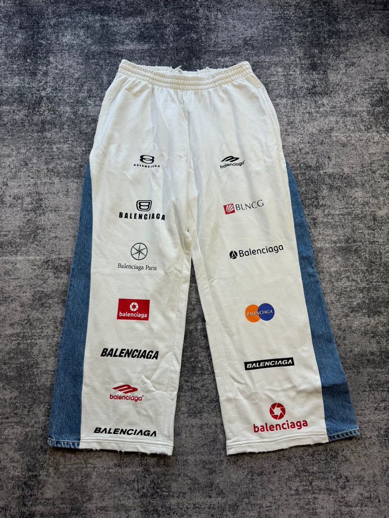 Balenciaga size XS Racing series logo sports pants