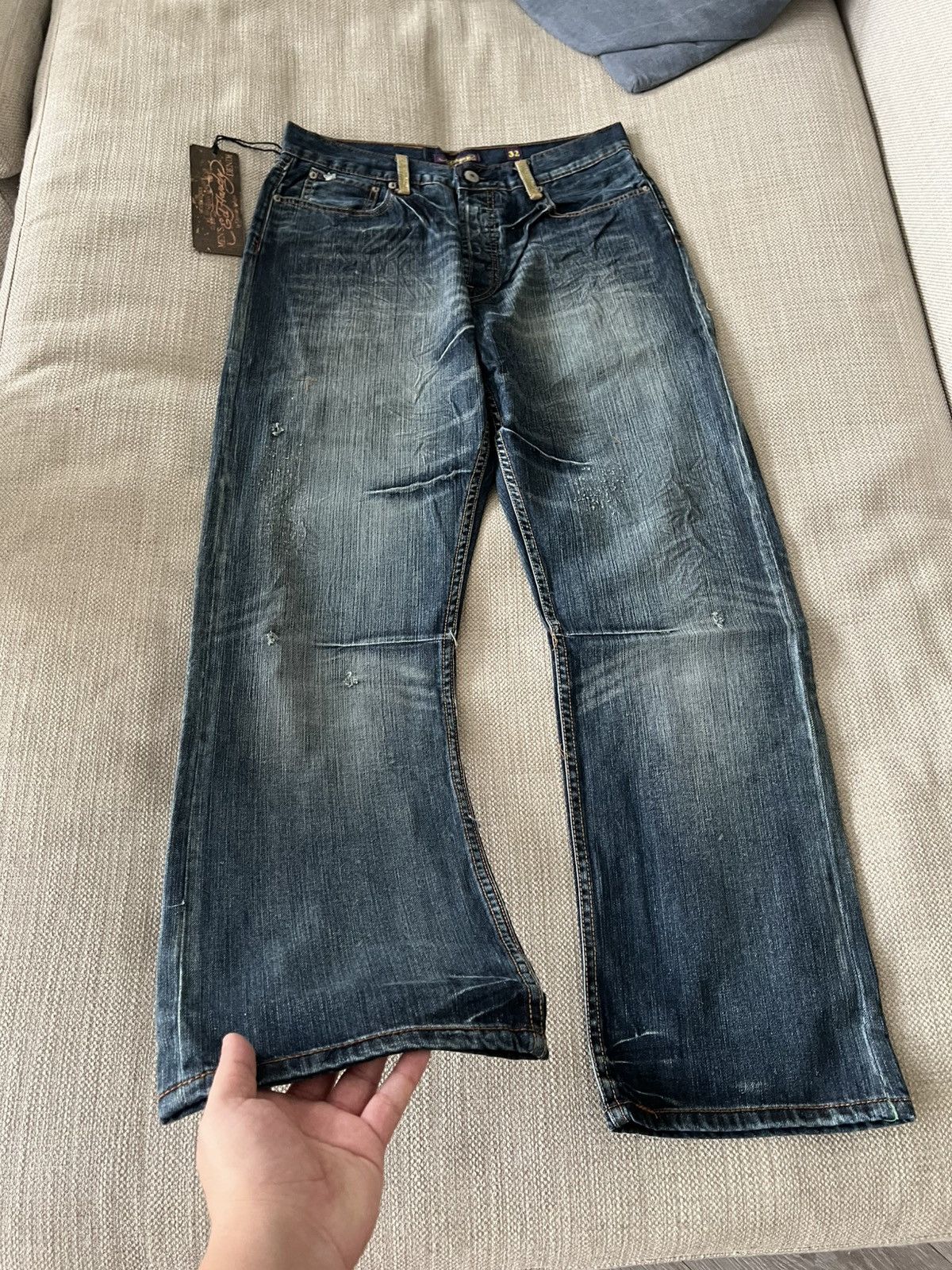 Ed Hardy Vintage 💥 Ed Hardy Jeans by Christian Audigier Pants Size US 32 / EU 48 - 15 Thumbnail