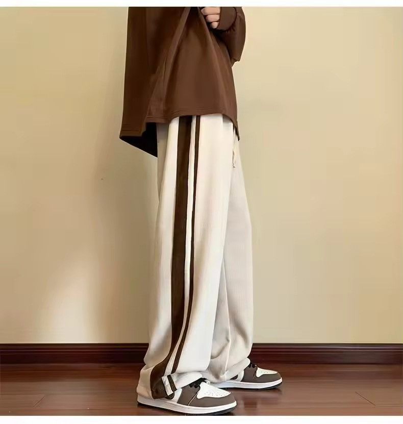 Japanese Brand Casual Pants Loose Color Blo Striped Wide Leg Sweatpant Size US 29 - 2 Thumbnail