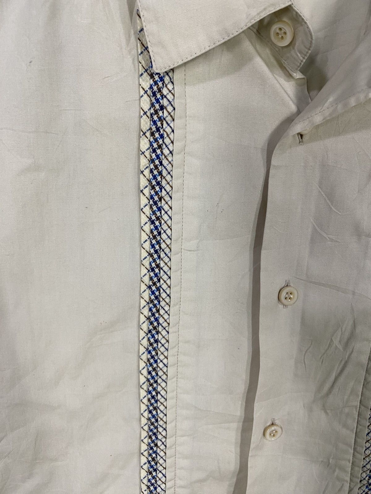 Issey Miyake 🔥Vintage 90s issey miyake men plated shirt button down Size US L / EU 52-54 / 3 - 8 Thumbnail