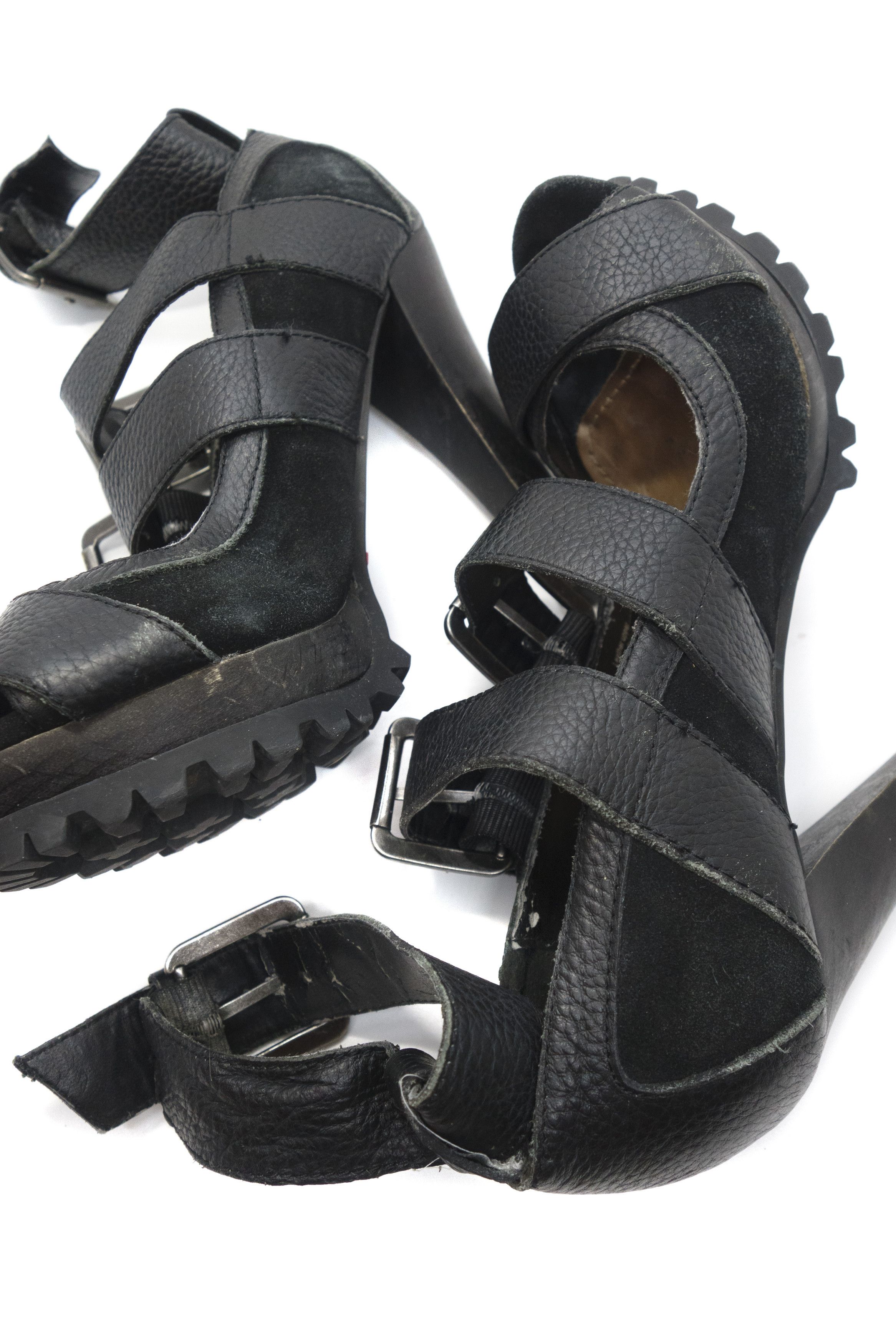 True Religion Avant Garde Massive Belted Heels Size US 6 / IT 36 - 5 Thumbnail