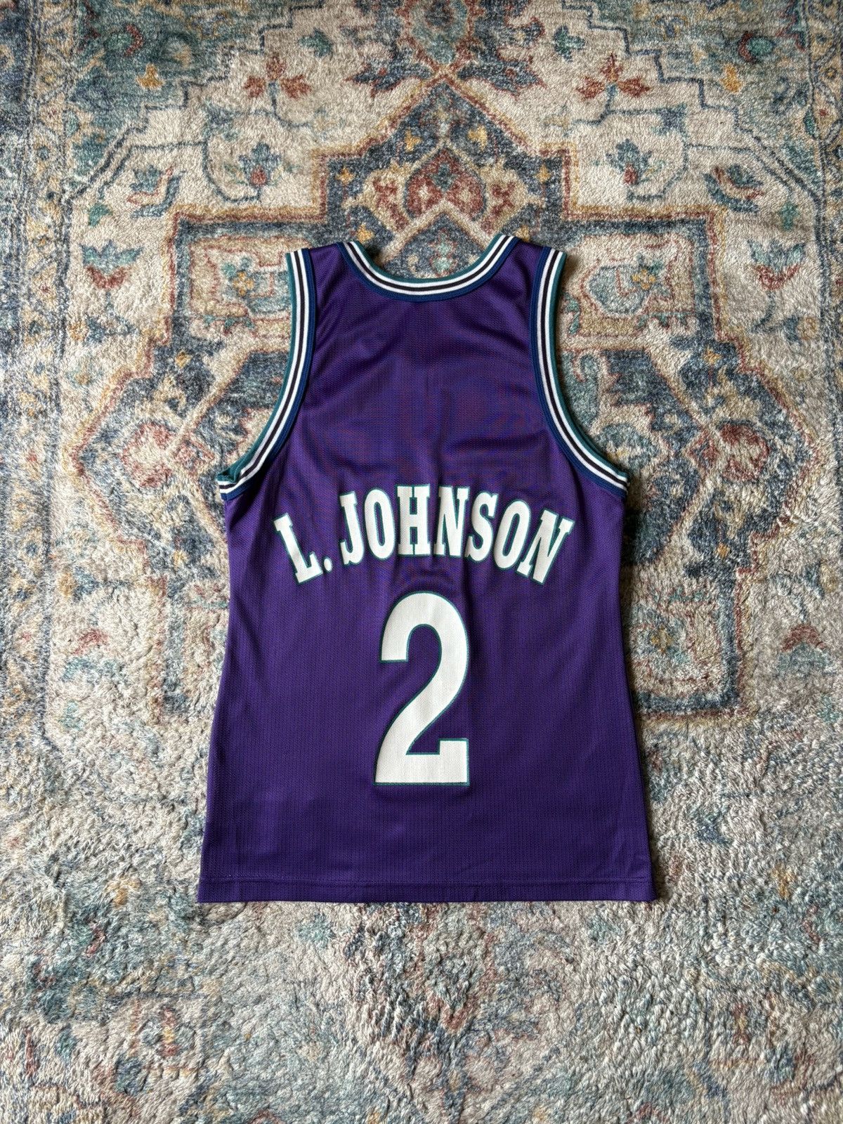 Champion Vintage Champion Hornets Larry Johnson Jersey Medium Size US M / EU 48-50 / 2 - 2 Thumbnail