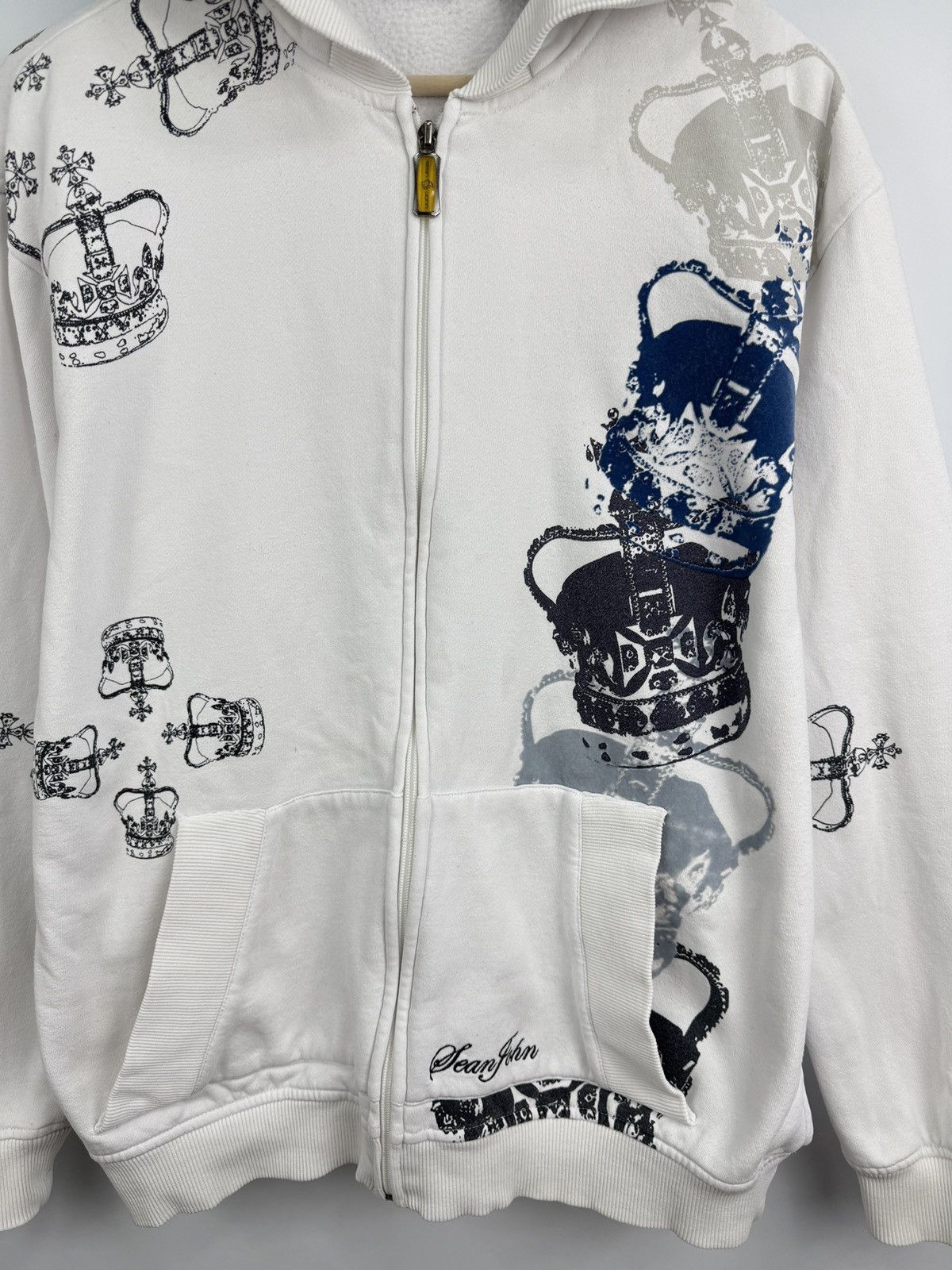 Sean John 🇺🇸 Vintage Y2K Sean John Crown Rap Zip Hoodie Rare Retro Hype Size US M / EU 48-50 / 2 - 4 Thumbnail