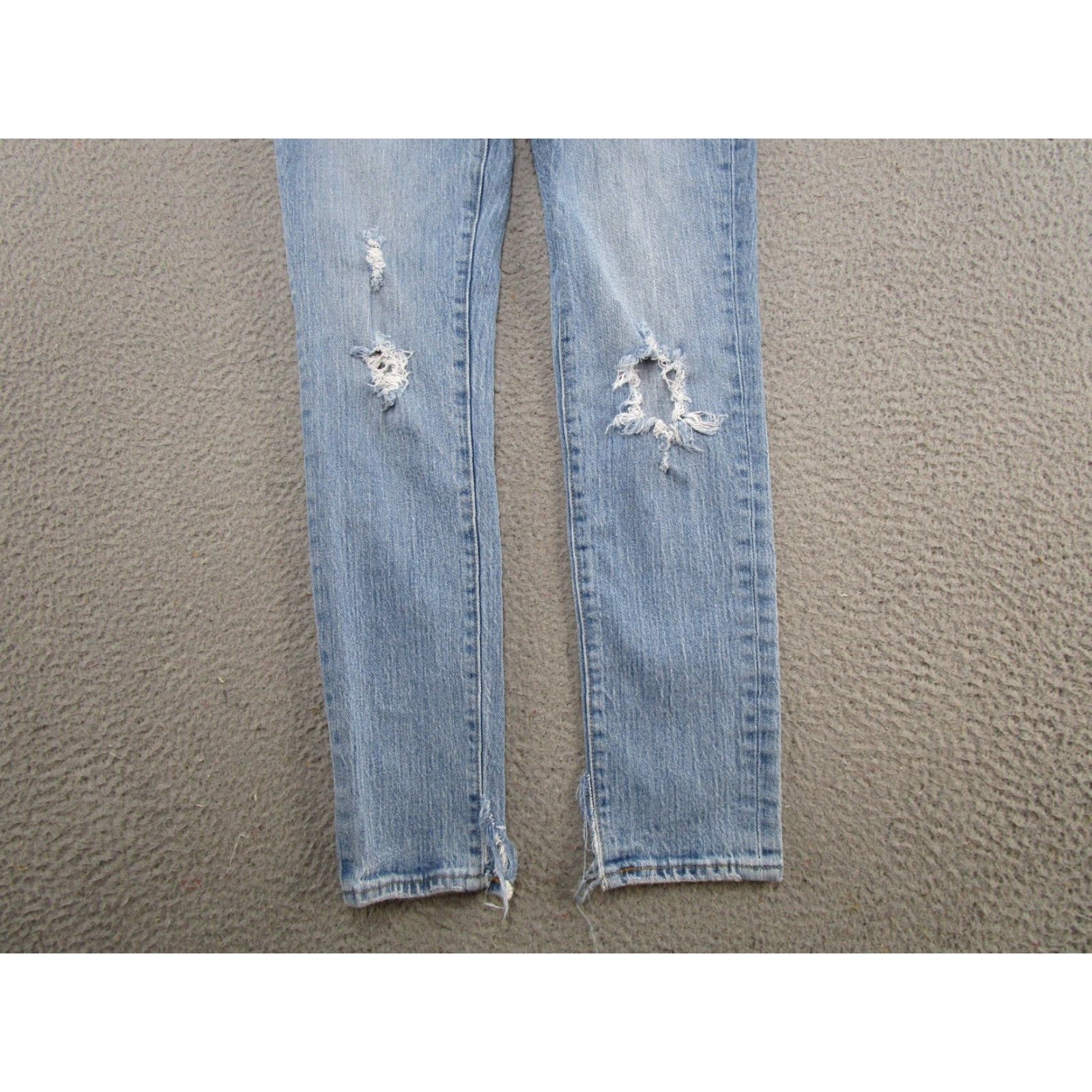 Levi's Levi's 711 Skinny Denim Jeans Size 26 Medium Blue Stretch Distressed Women Size 26" / US 2 / IT 38 - 2 Thumbnail