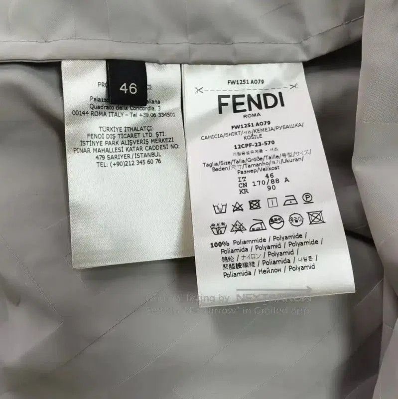 Fendi Fendi Gray Short-Sleeve Men's Shirt . Size US S / EU 44-46 / 1 - 4 Thumbnail
