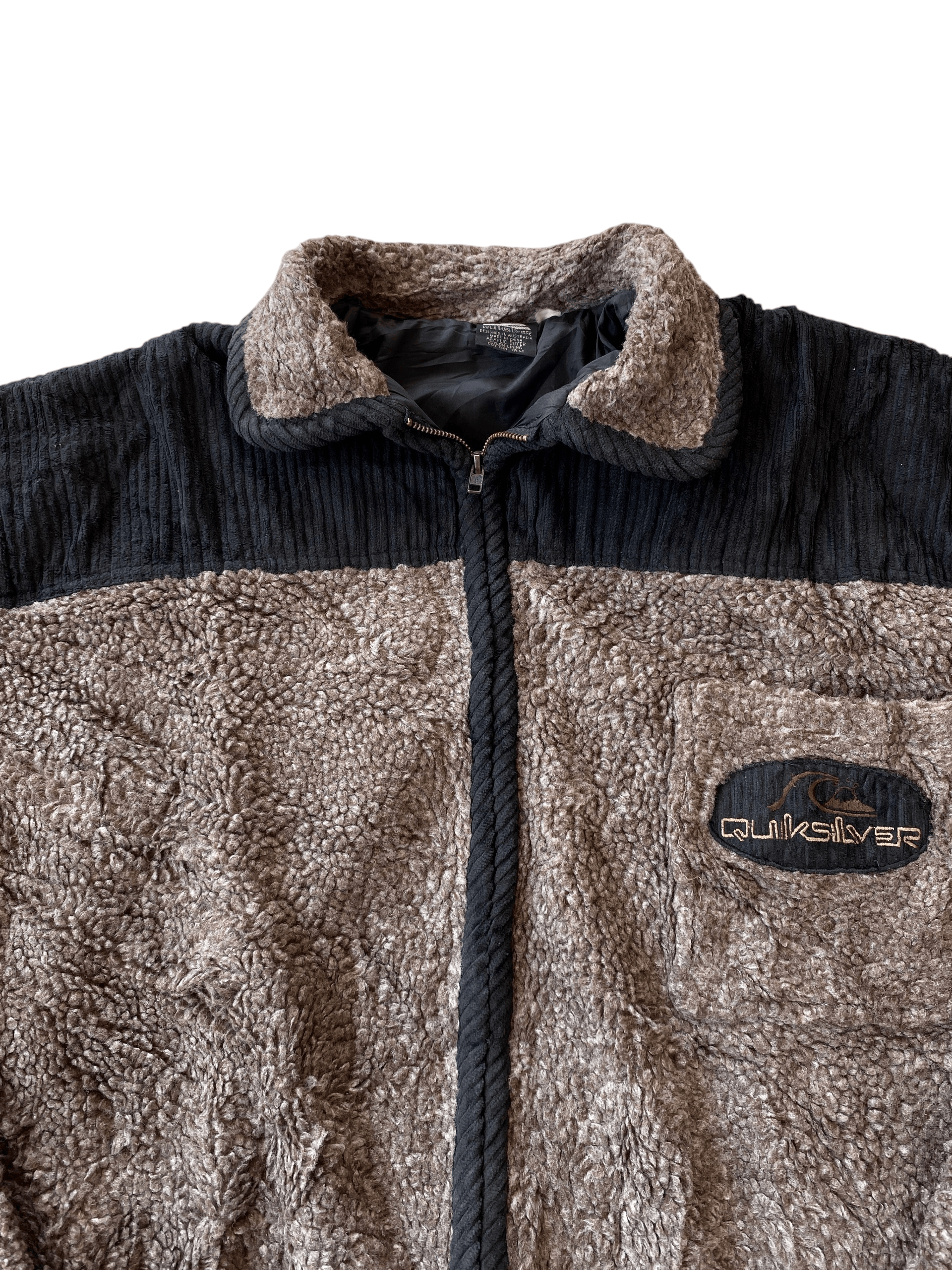 Quiksilver Rare 90's Quiksilver Teddy Fleece Corduroy Jacket Size US L / EU 52-54 / 3 - 2 Thumbnail